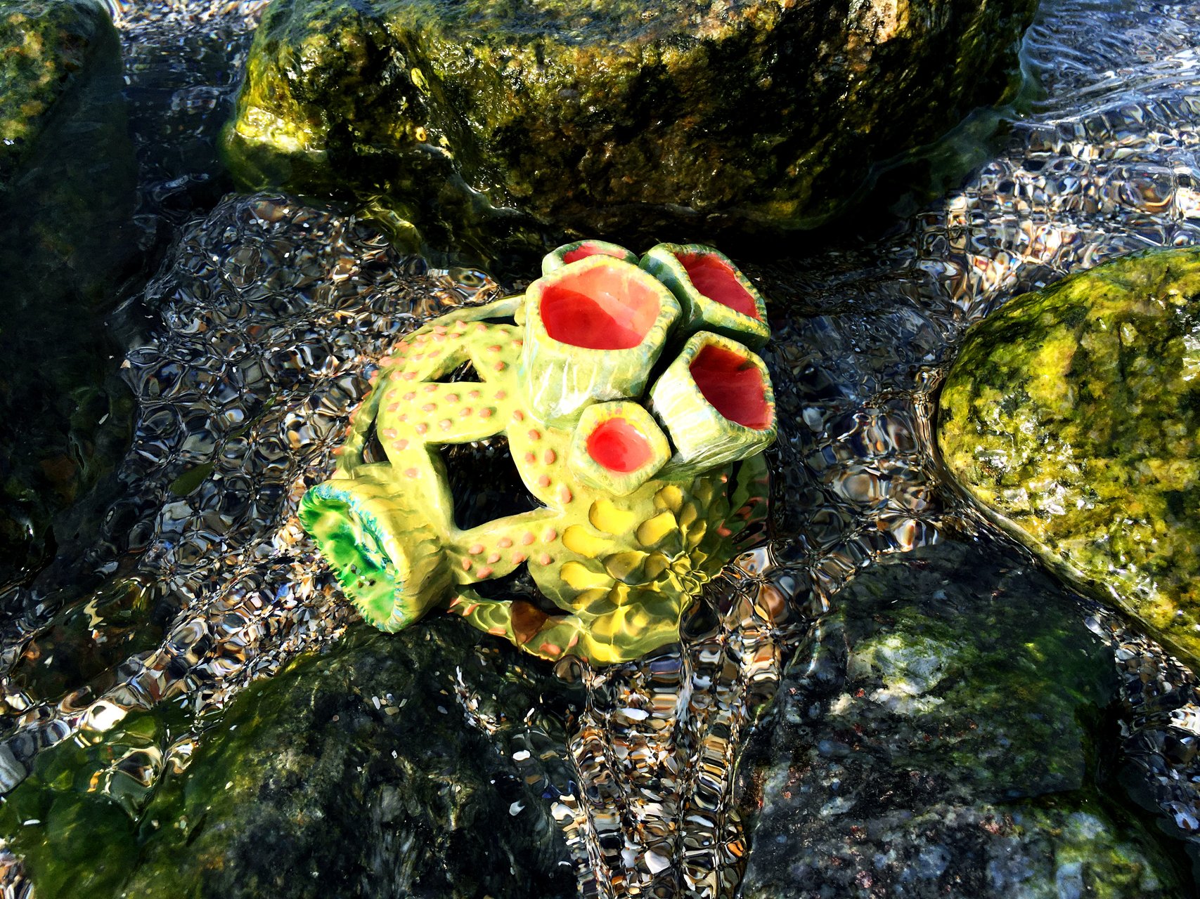 Coral green - Ceramic for aquarium, width 12 cm, height 9 cm, photo 6 of 6.