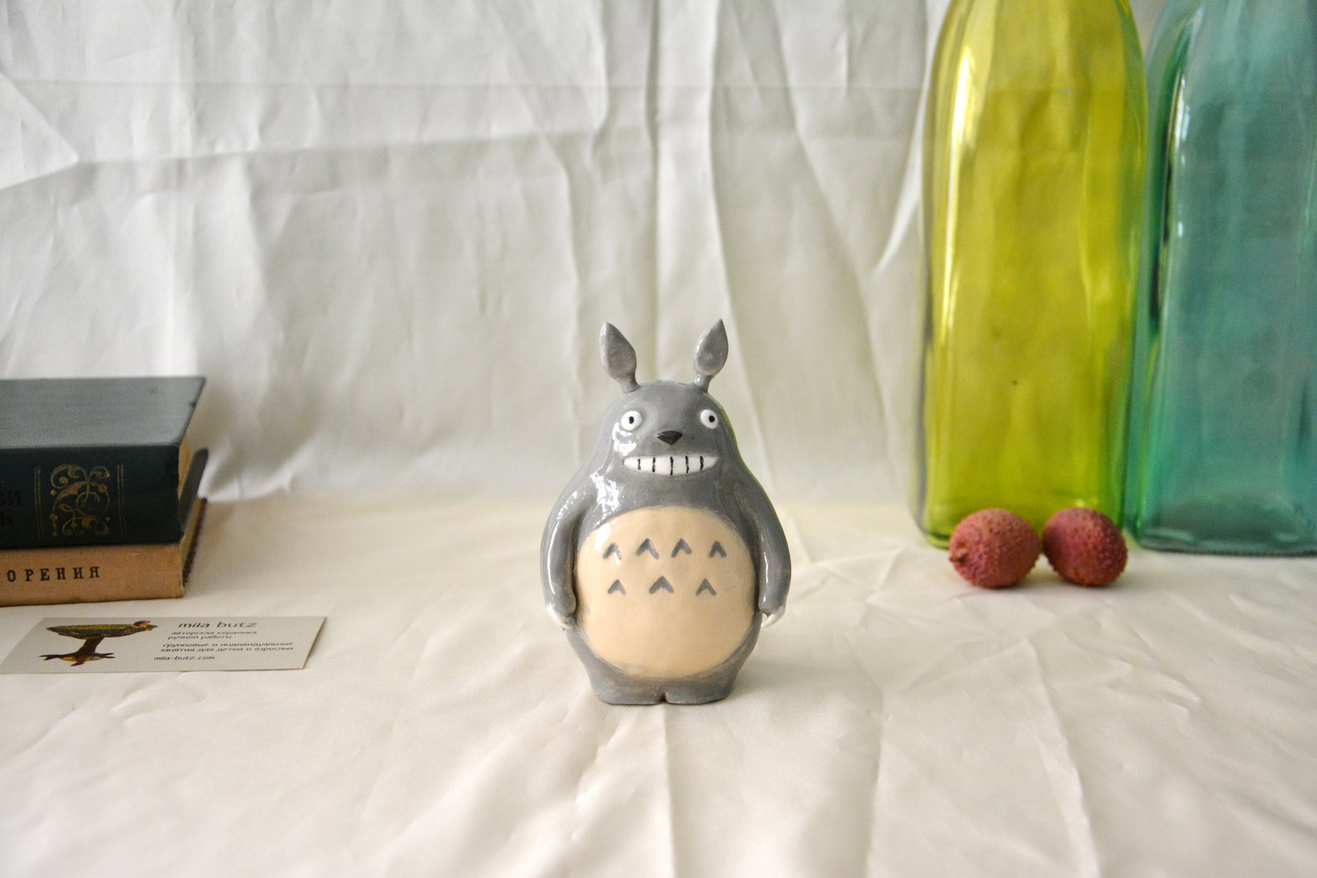 Ceramic figurine Totoro, height - 11 cm, photo 3 of 5.