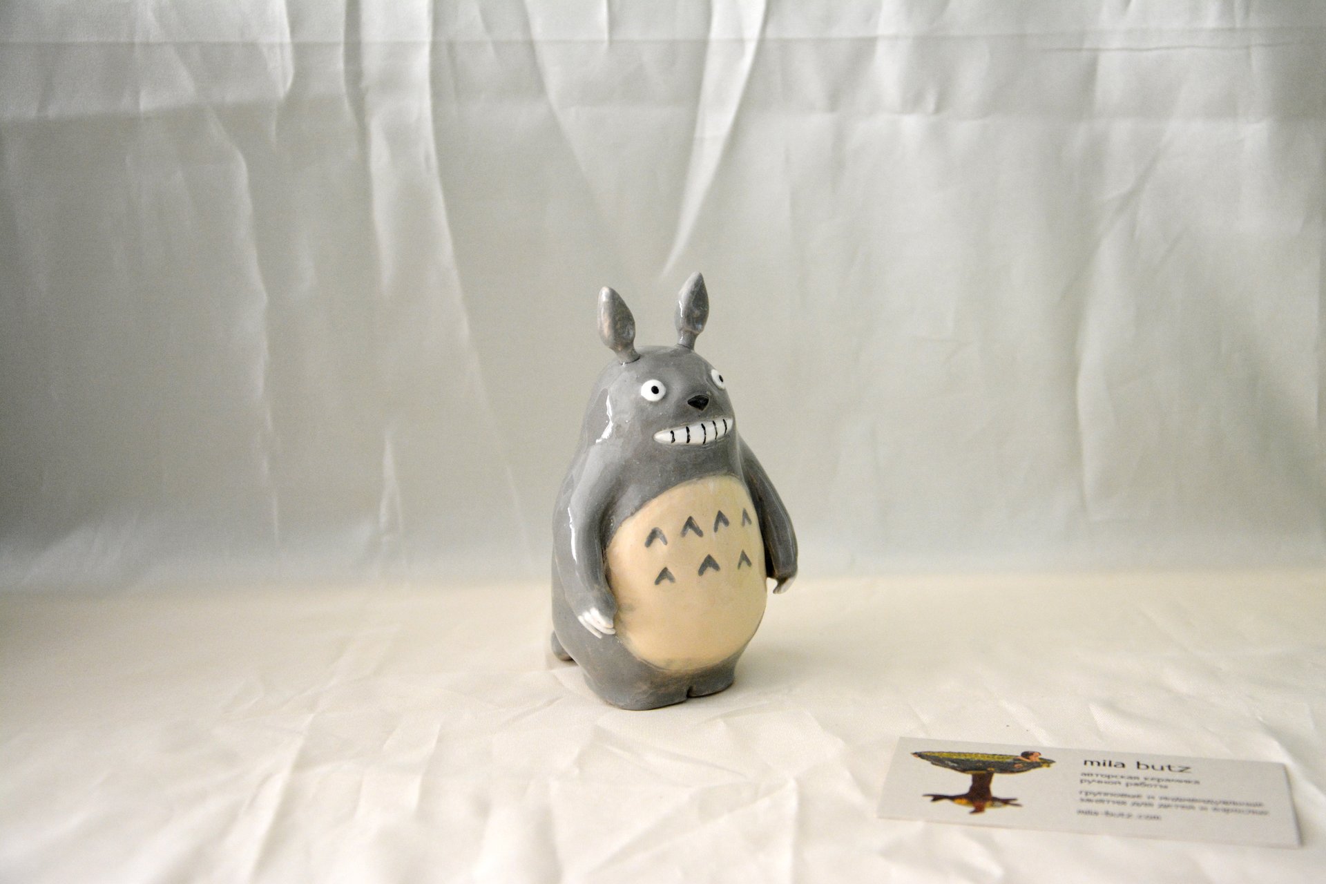 Ceramic figurine Totoro, height - 11 cm, photo 4 of 5.