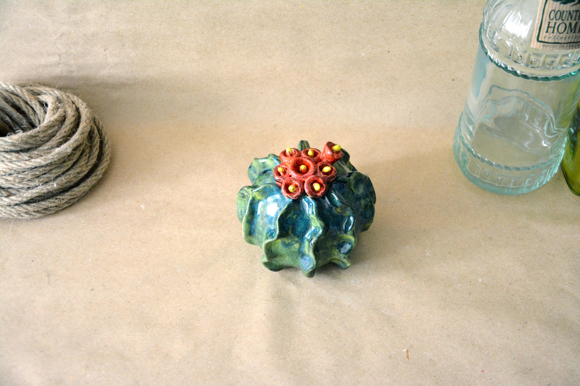 Кактус Ребуций крошечный - Кактусы керамические, высота - 8 см, фото 4 из 6.