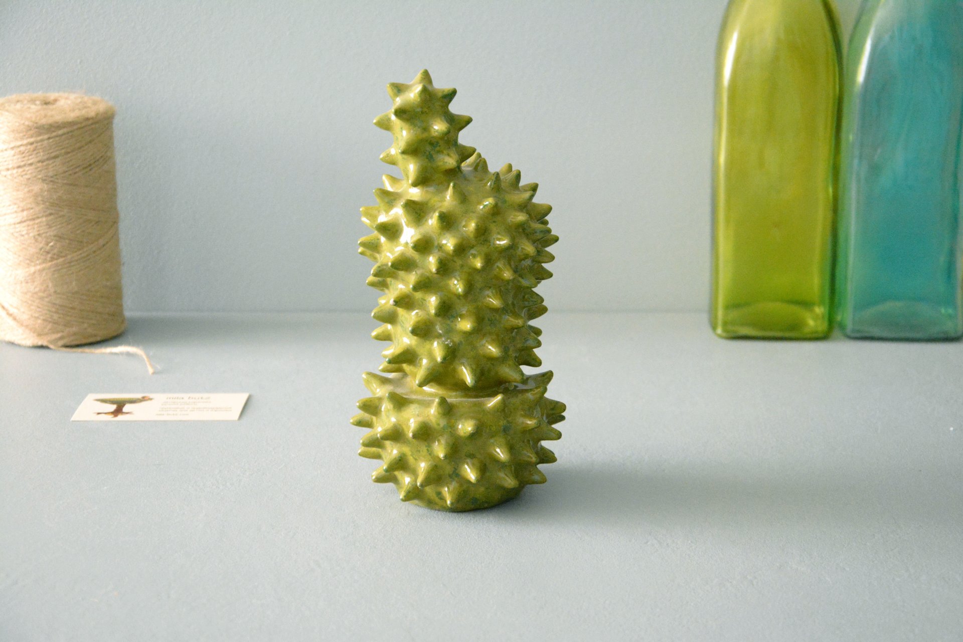 Декоративный кактус Эхинопсис - Кактусы керамические, высота - 21 см, фото 2 из 5.