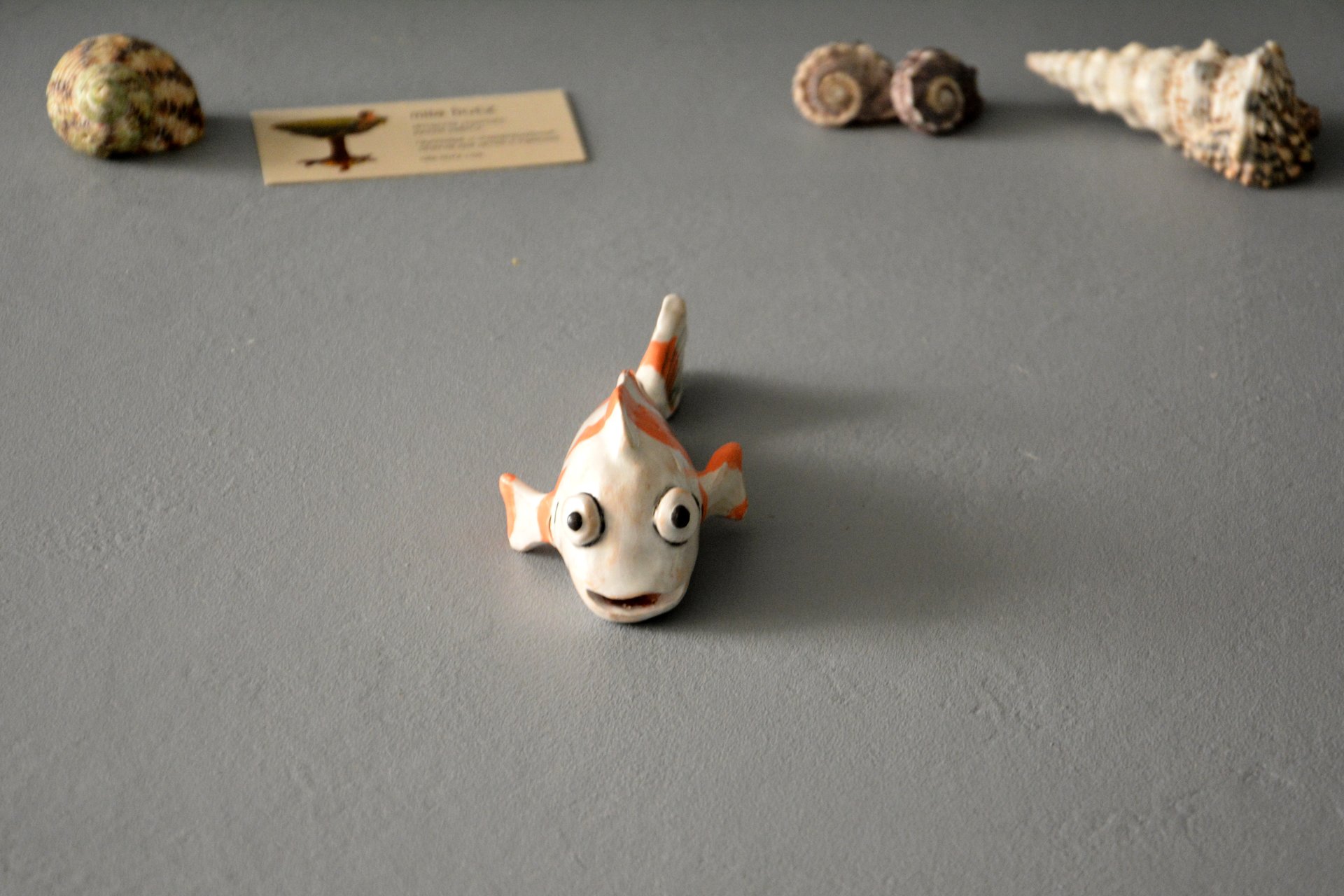 Ceramic Figurine of the Koi fish carp, length - 14 cm, width - 6 cm, height - 5 cm, photo 3 of 6.