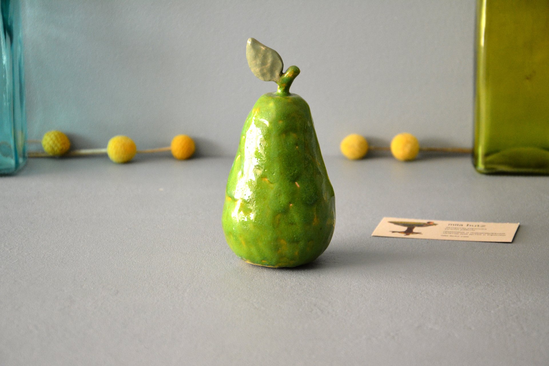Pear with Love - Ceramic other figures, height - 12 cm, photo 3 of 5.