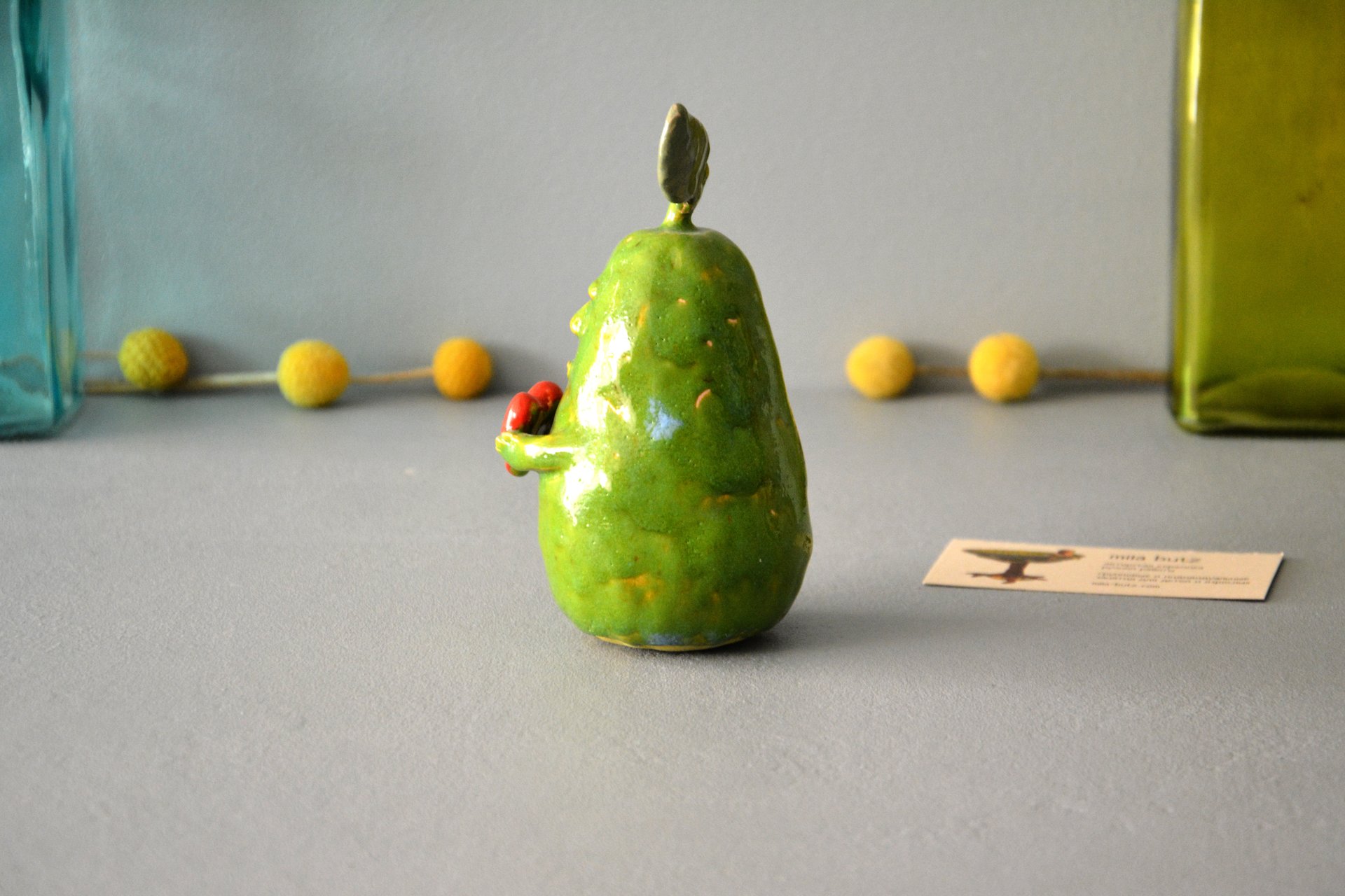 Pear with Love - Ceramic other figures, height - 12 cm, photo 5 of 5.