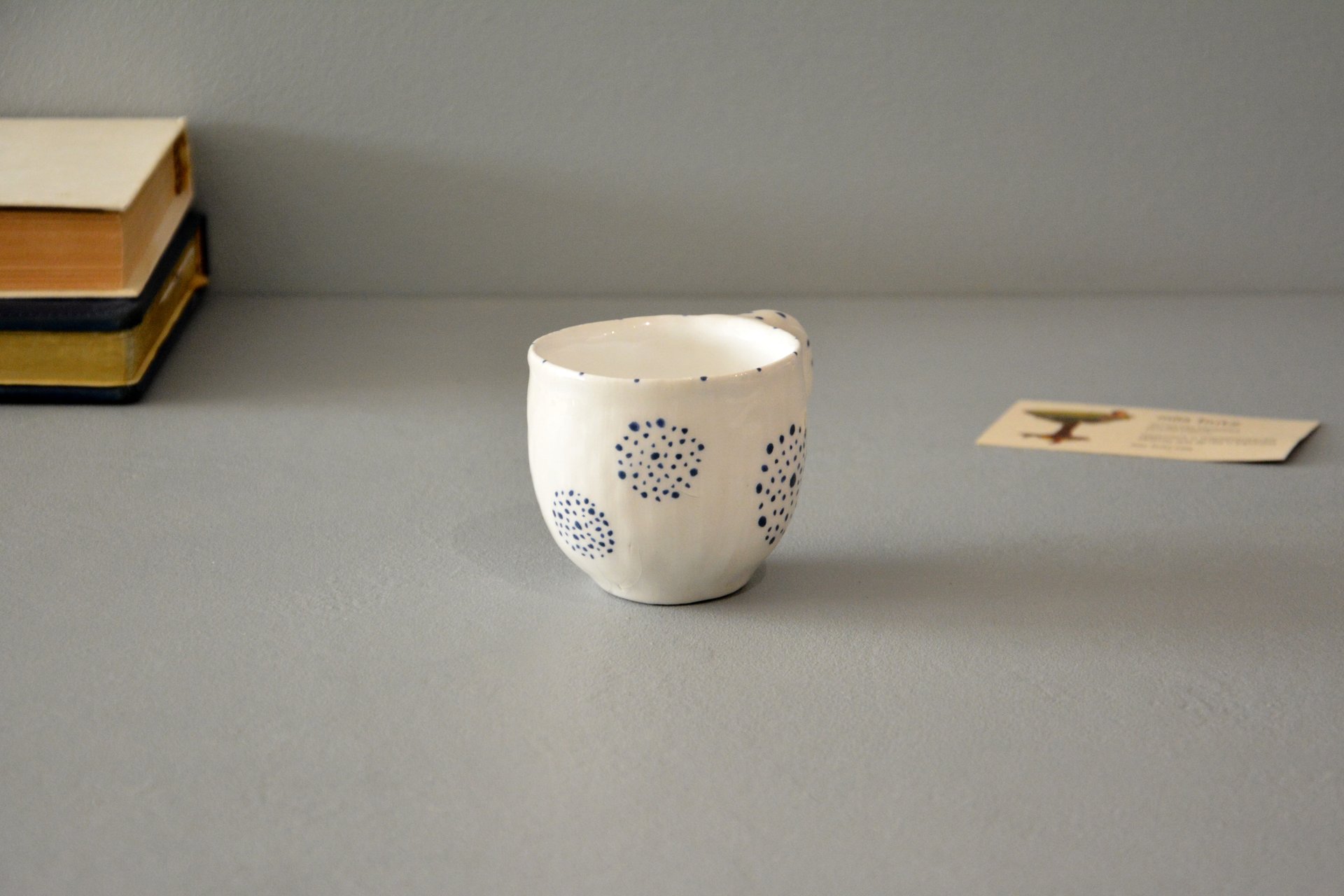 Ceramic white handmade cup for espresso, 150 ml, photo 2 of 4.