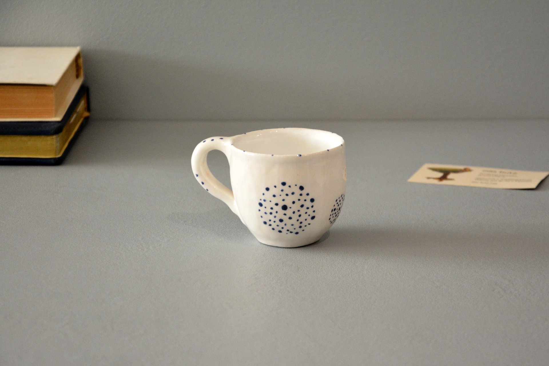 Ceramic white handmade cup for espresso, 150 ml, photo 3 of 4.