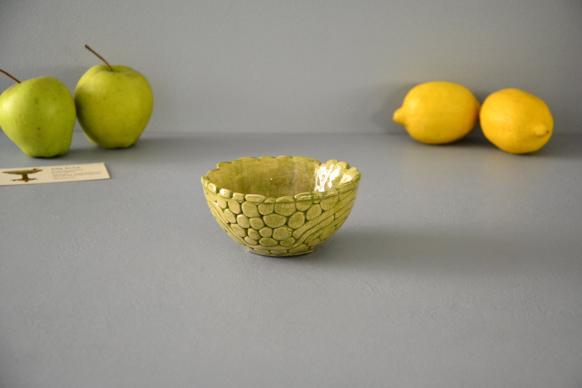 Light Green patina - Pialy and sauceboats, height - 6 cm, diameter - 11.5 cm, photo 1 of 4.