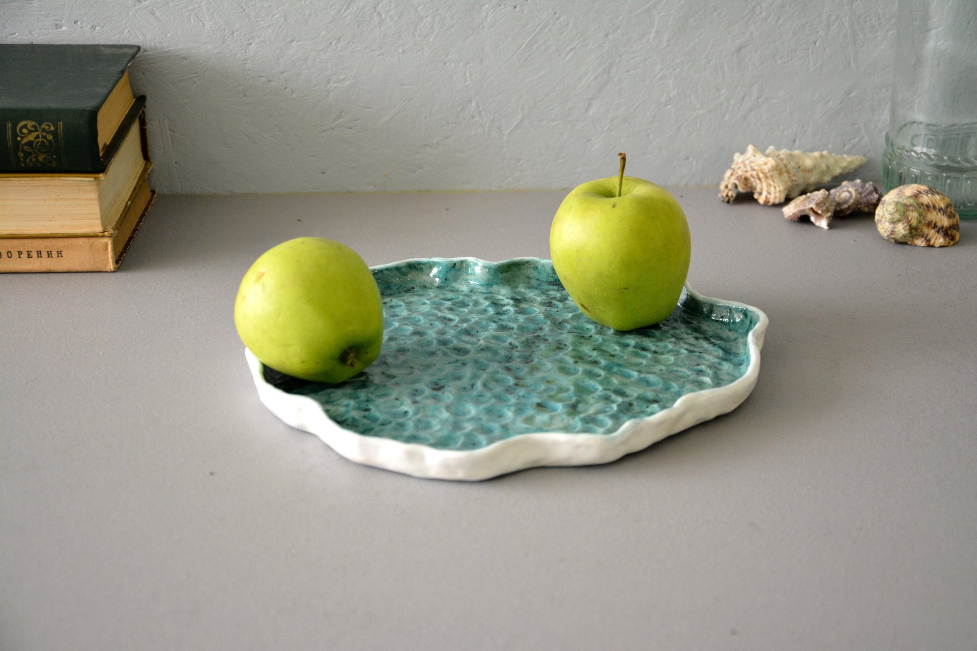 Кусочек моря - Керамические тарелки, 23 * 24,5 см, фото 1 из 4.