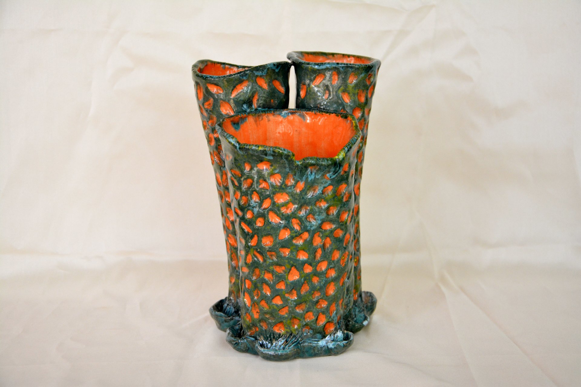 Decorative vase «Coral Reef», height - 20 cm. Photo 1111.