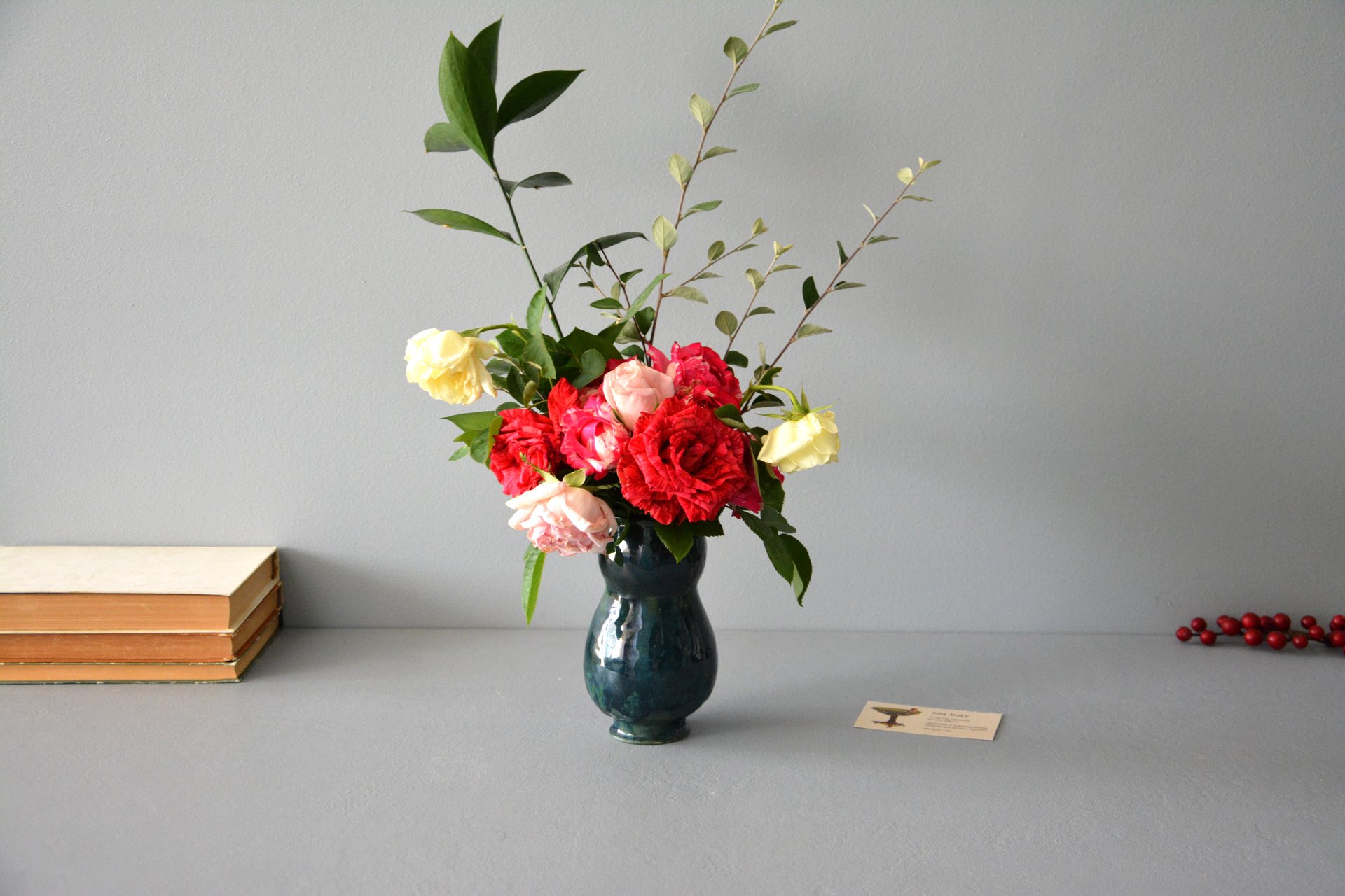 Decorative vase «Simple shapes», height - 15 cm. Photo 1046.