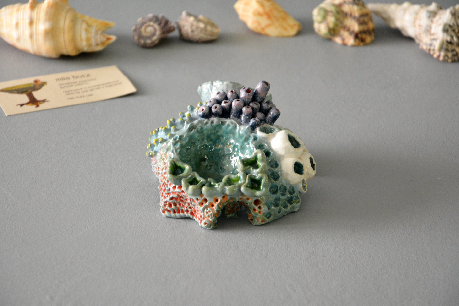 Коралл IV - Для аквариумов керамика, ширина - 11 см, высота - 7 см, фото 5 из 6.