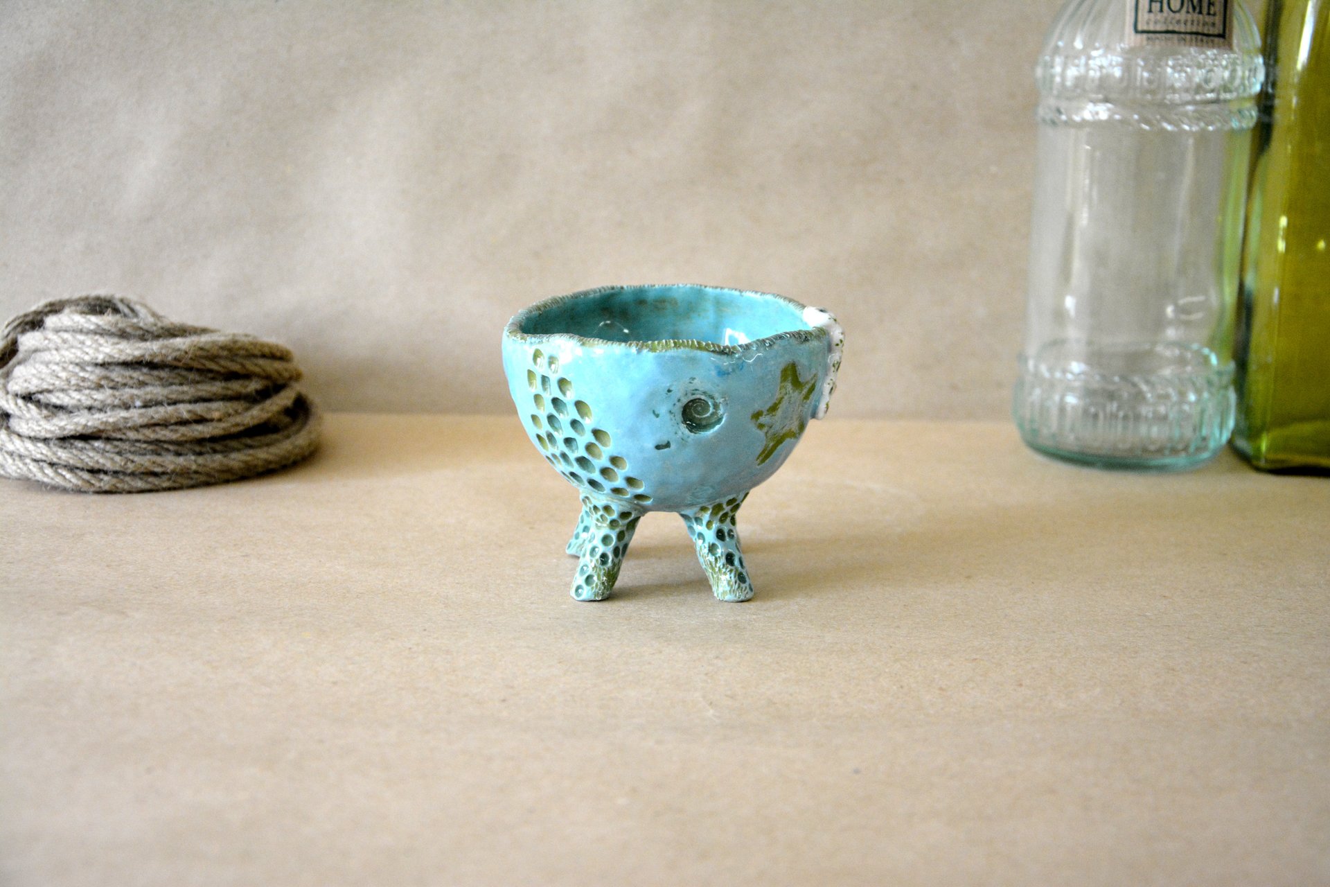 Пиала с морских глубин - Пиалы и Соусницы, высота - 8,5 см, диаметр - 11,5 см, фото 3 из 6.