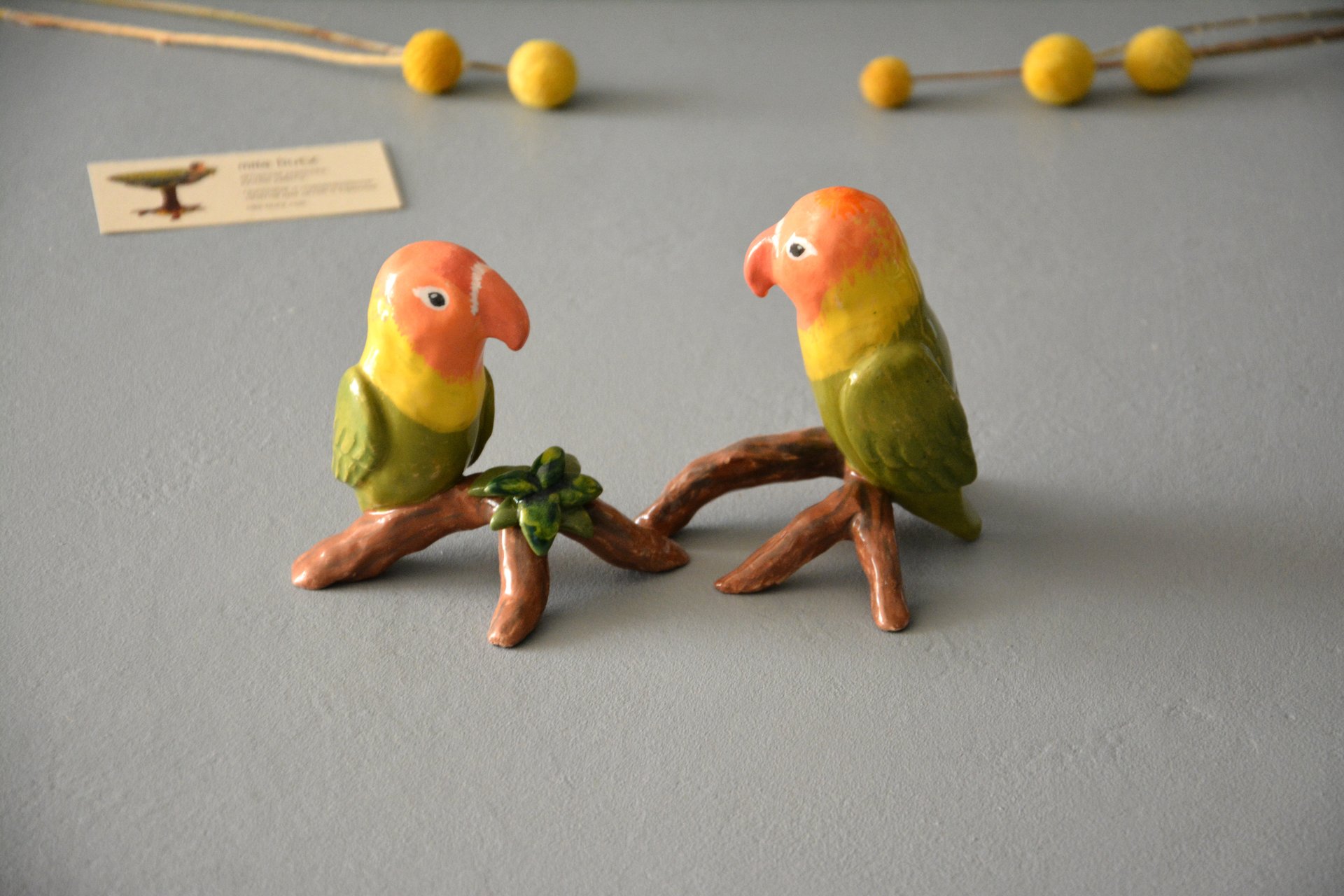 Неразлучники - Звери и птицы, высота - 10,5 см, фото 4 из 4.