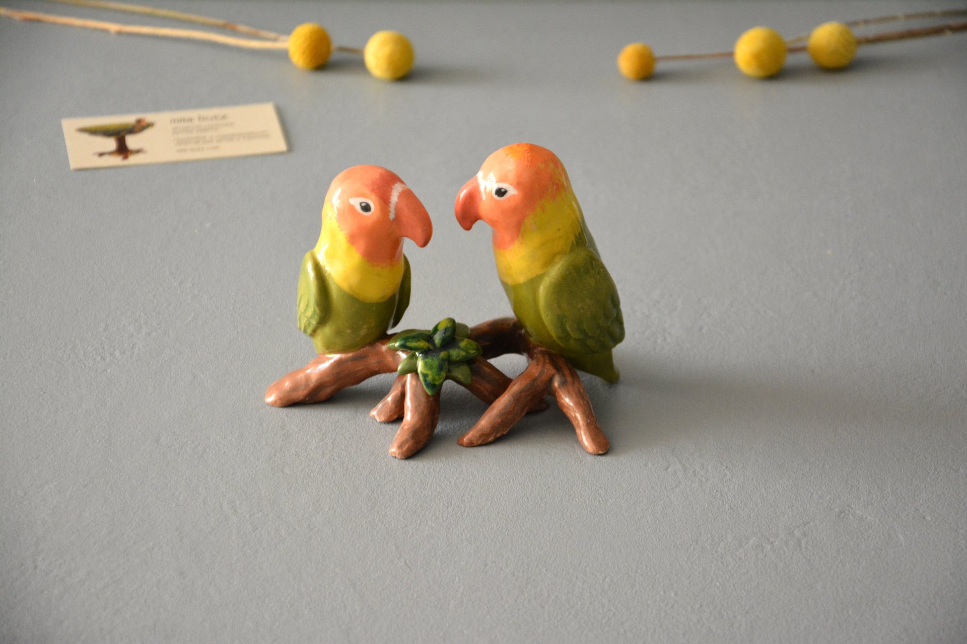 Неразлучники - Звери и птицы, высота - 10,5 см, фото 1 из 4.