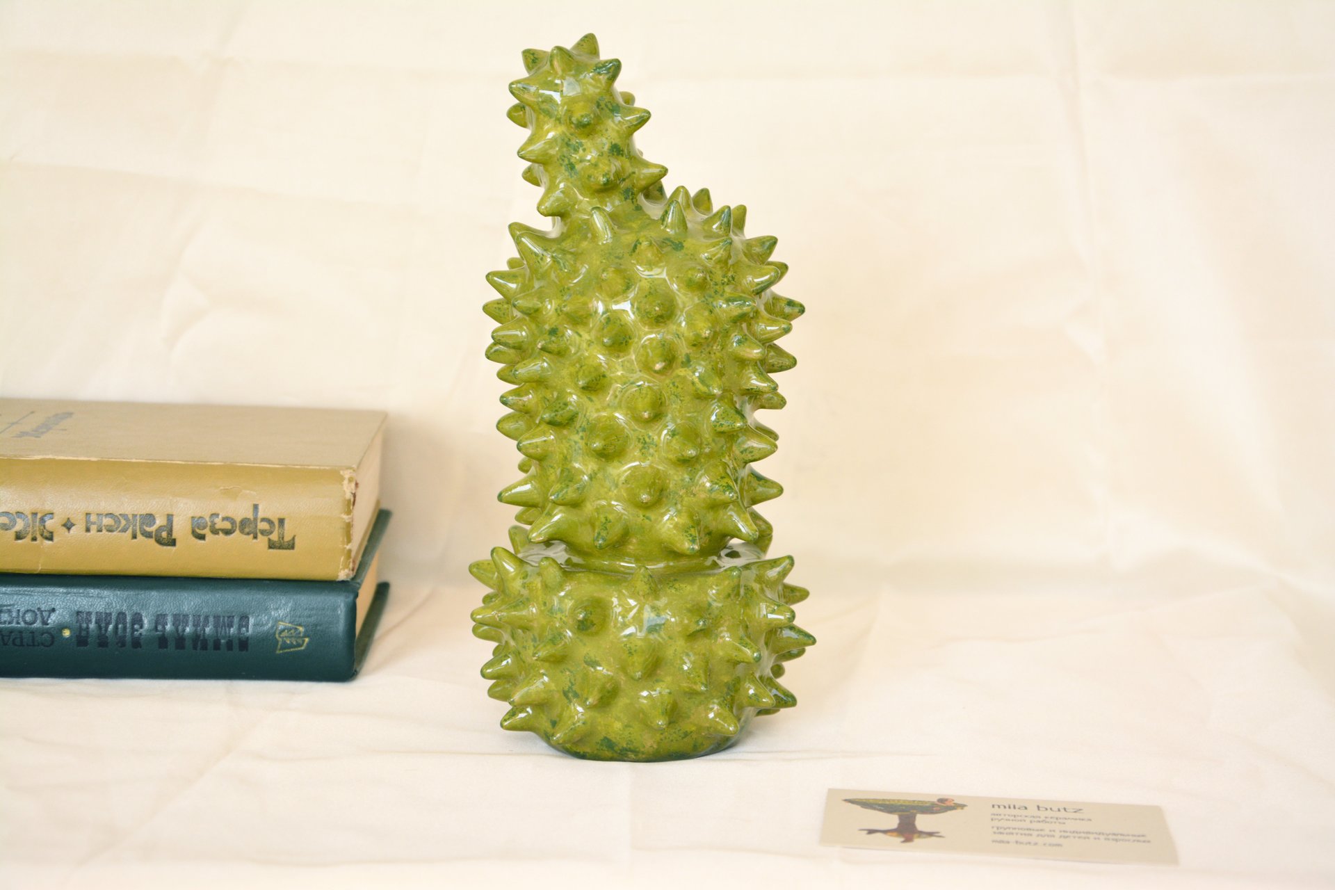 Декоративный кактус Эхинопсис - Кактусы керамические, высота - 21 см, фото 4 из 5.