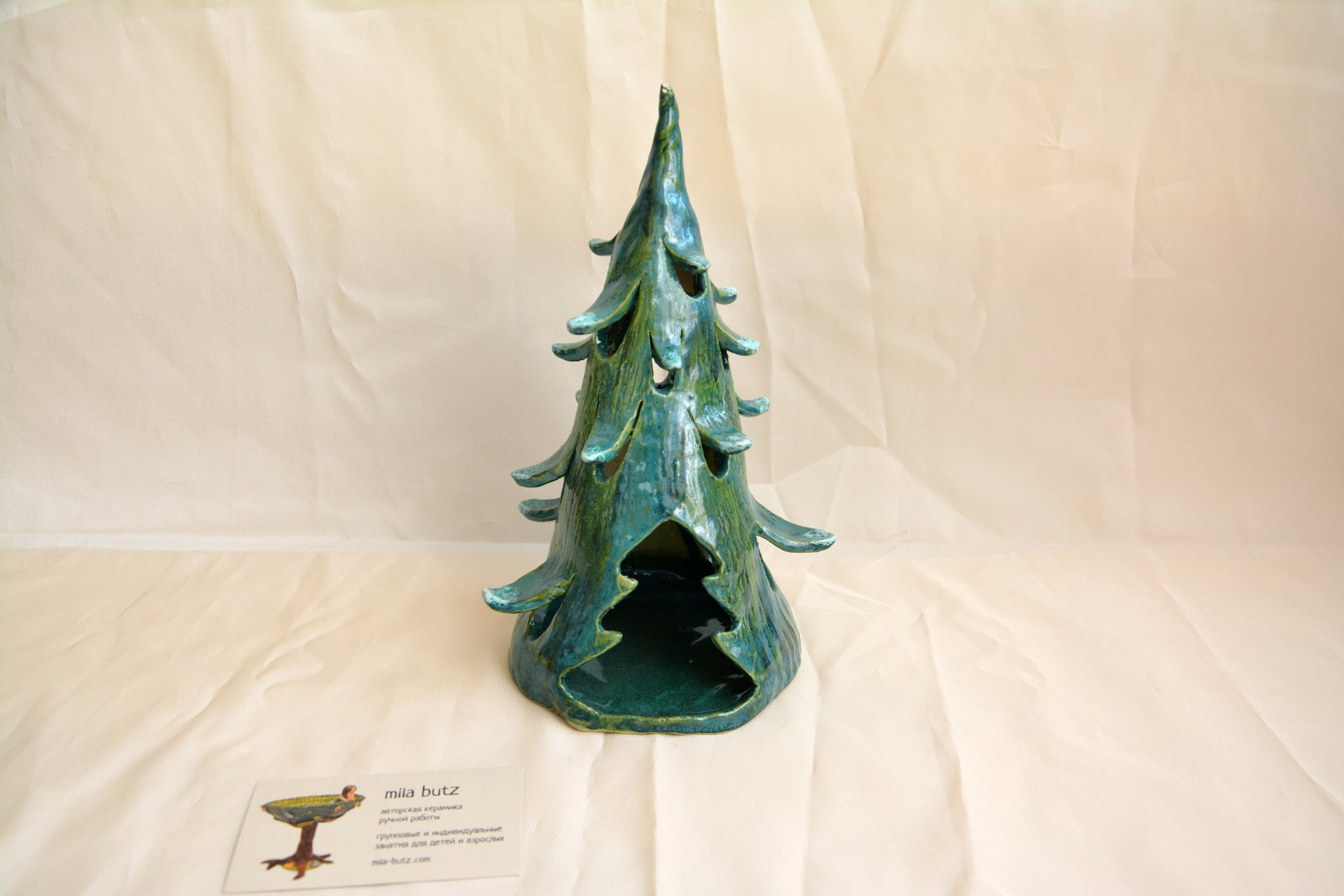 Ёлочка - Новогодний керамический, высота - 23 см, диаметр - 12 см, фото 2 из 2.