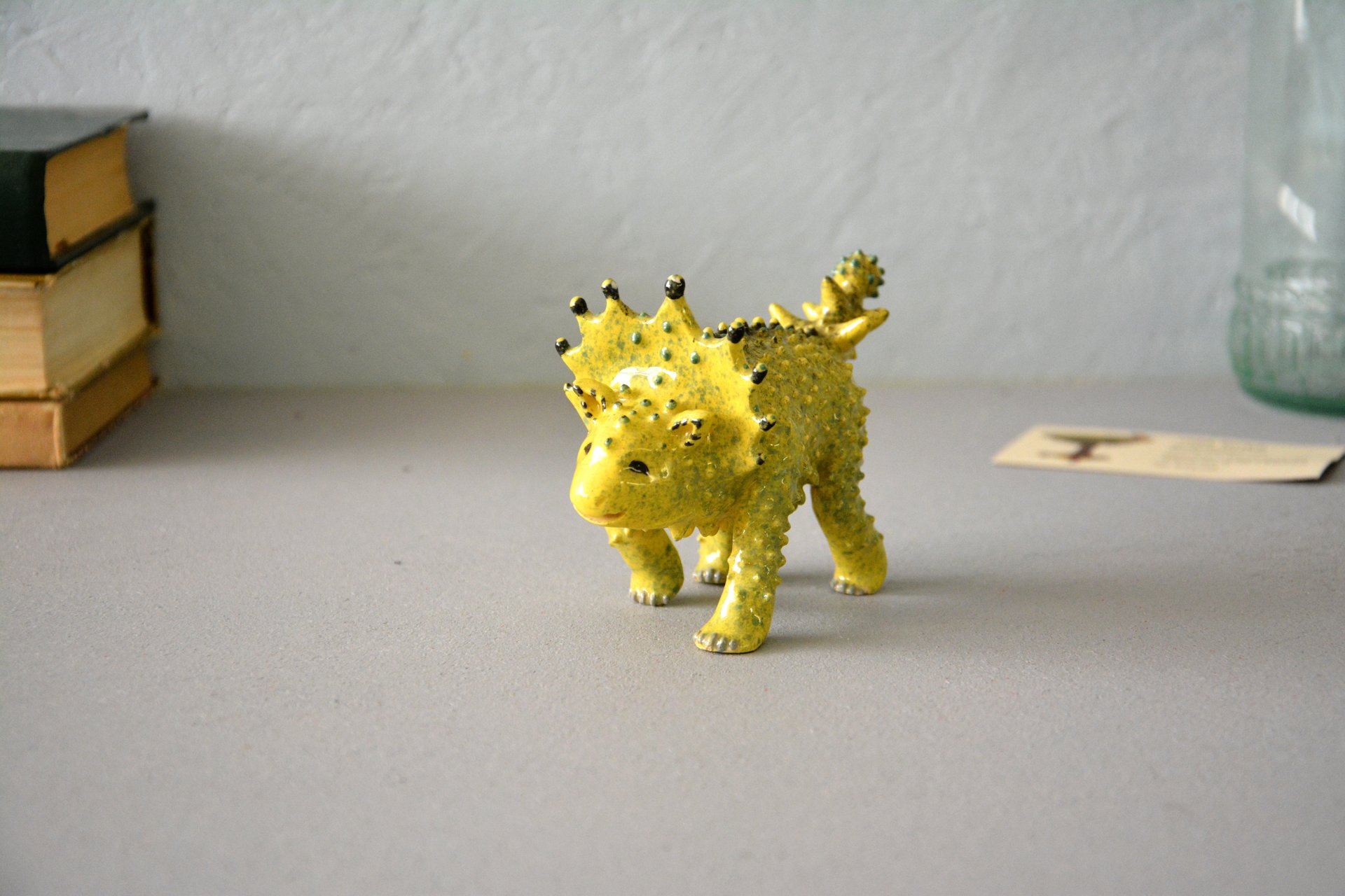 Sunosaur - Ceramic fantastic creatures, height - 9,5 cm, length - 12 cm, photo 4 of 5.