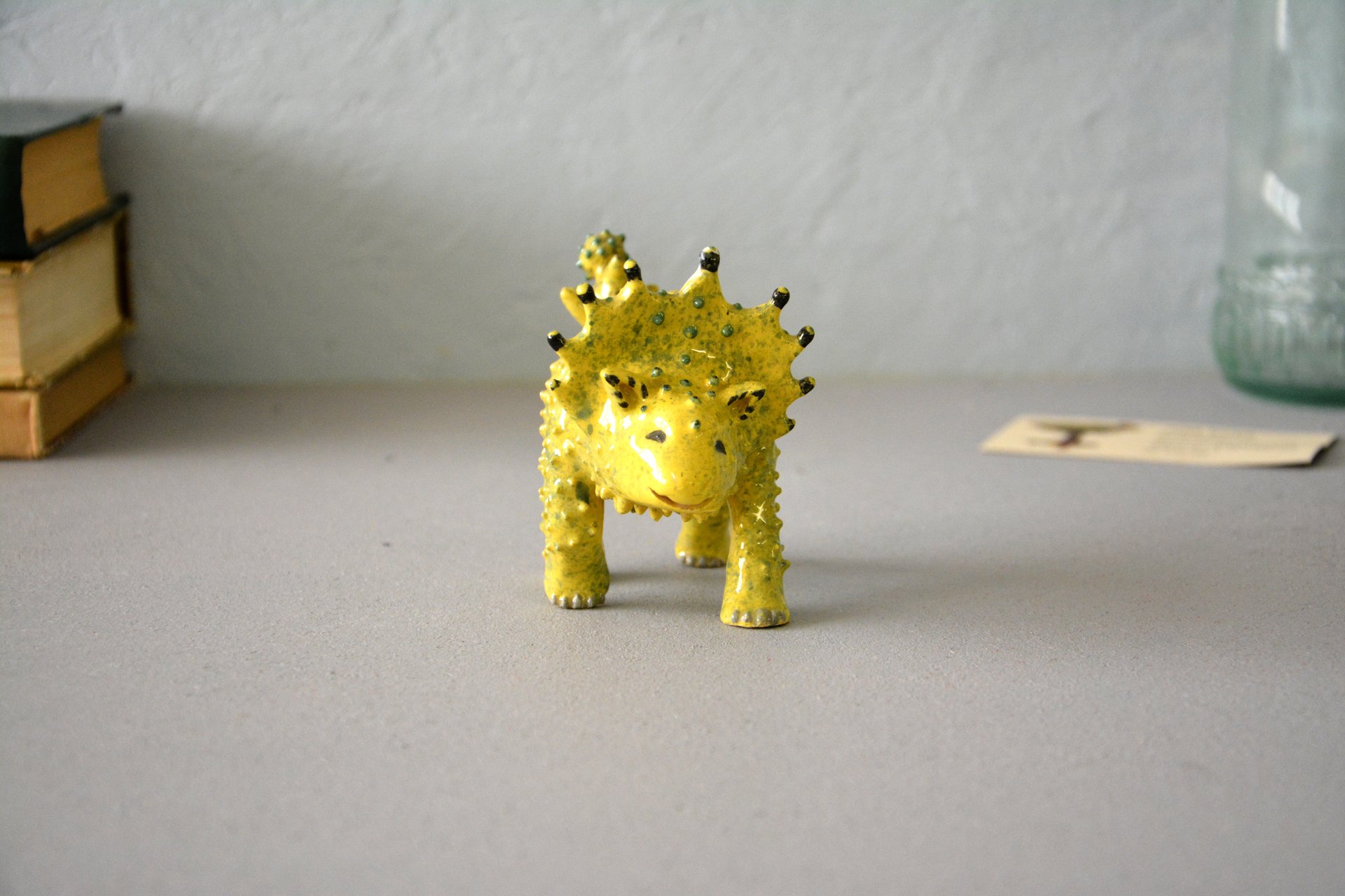 Sunosaur - Ceramic fantastic creatures, height - 9,5 cm, length - 12 cm, photo 3 of 5.