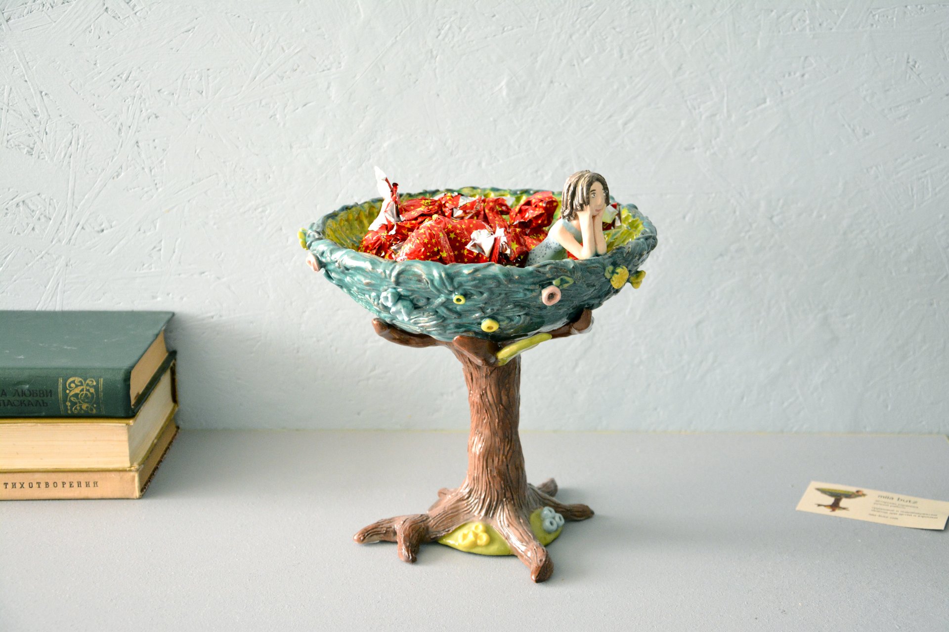 Vase for fruits, height - 21.5 cm, diameter - 21.5 cm, photo 3 of 3.