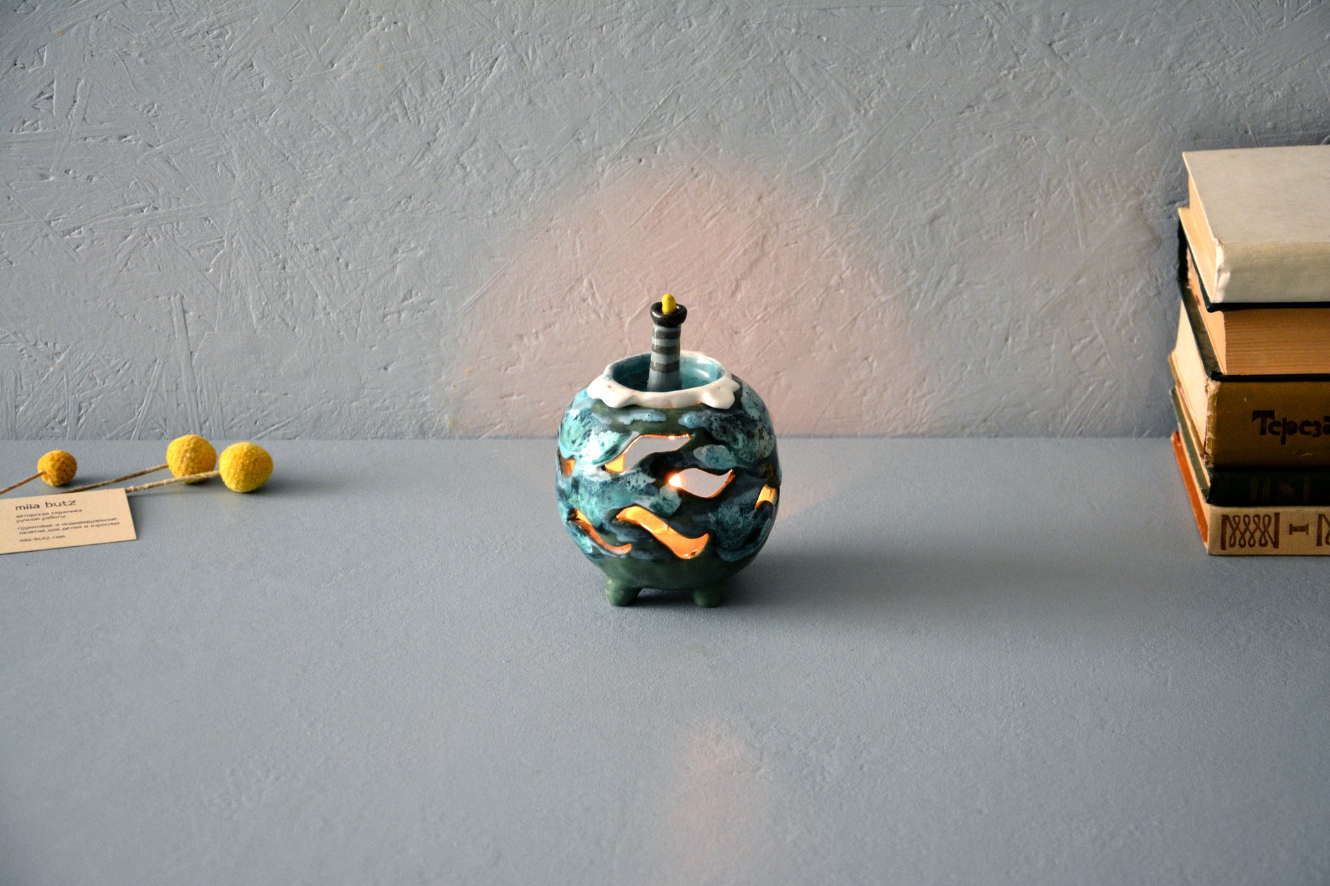 A Lighthouse - Oil burners, height - 12.5 cm, diameter - 9 cm, photo 4 of 4.