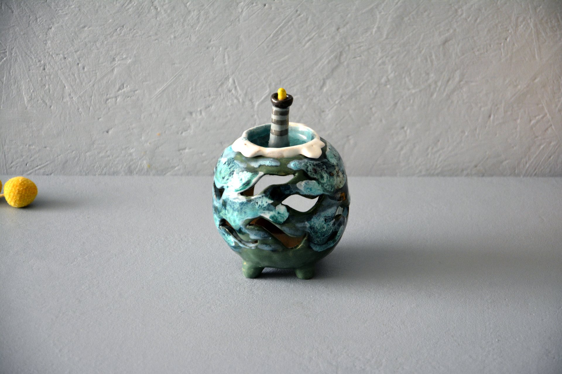 A Lighthouse - Oil burners, height - 12.5 cm, diameter - 9 cm, photo 1 of 4.