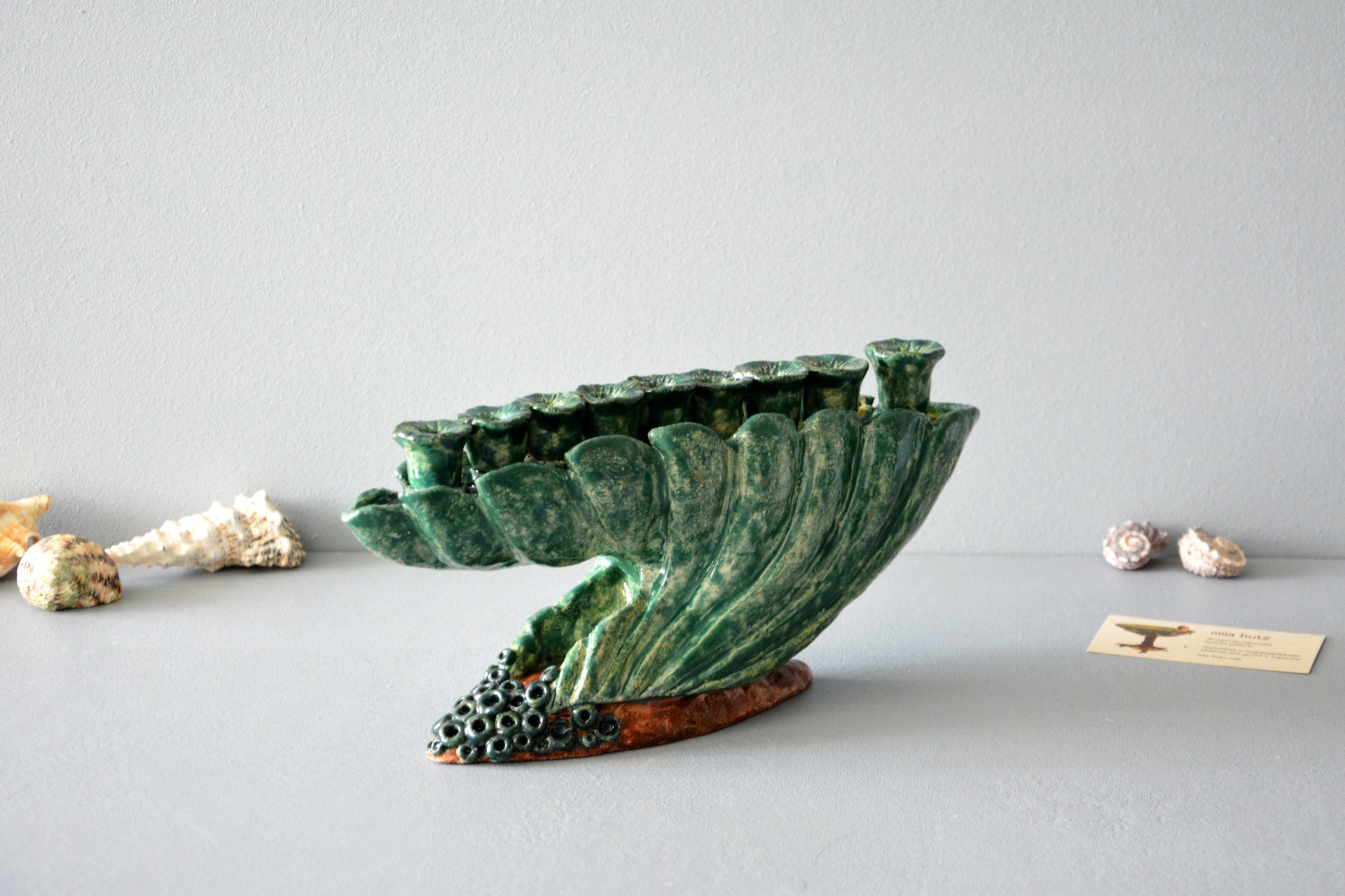 Еврейский подсвечник Ханукия, ширина - 30 см,  высота - 14 см, фото 4 из 6.