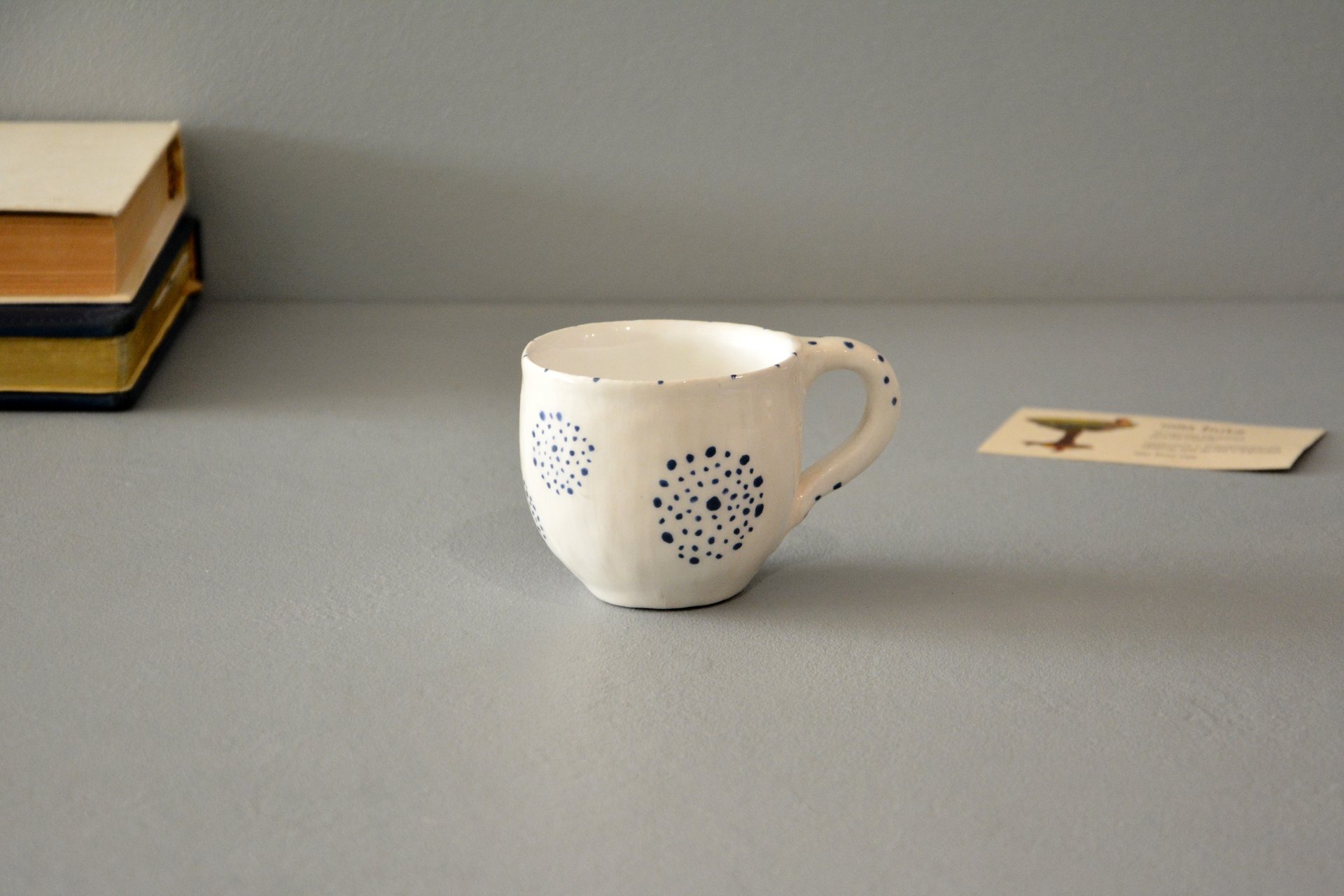 Ceramic white handmade cup for espresso, 150 ml, photo 1 of 4.