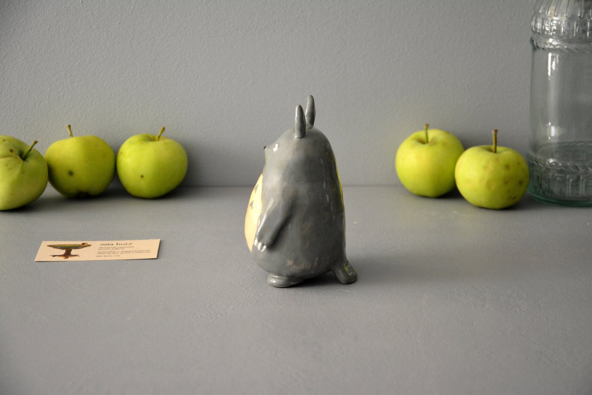 Ceramic figurine Totoro, height - 13 cm, photo 5 of 6.