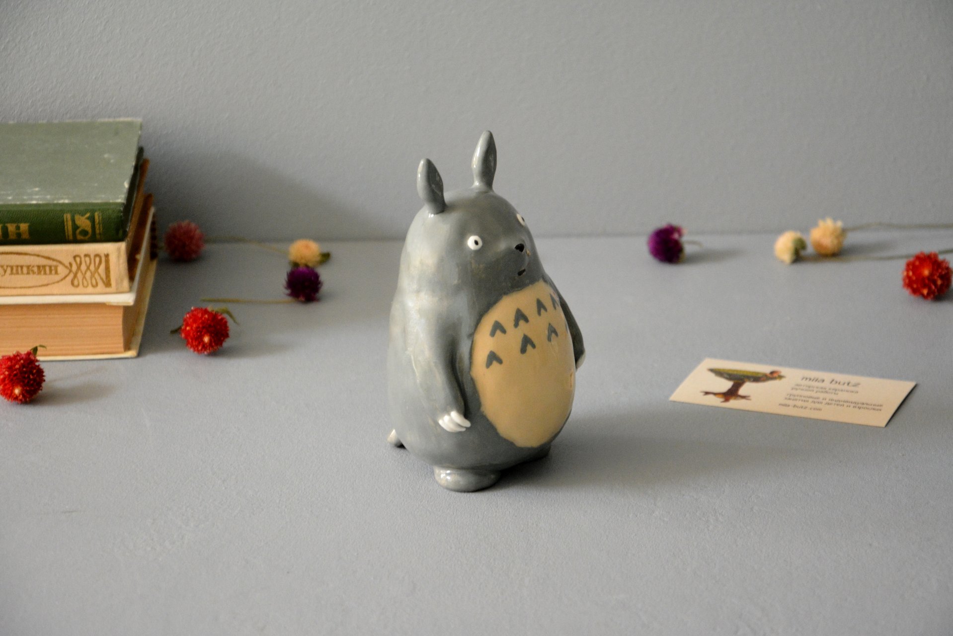 Ceramic figurine Totoro, height - 13 cm, photo 2 of 6.