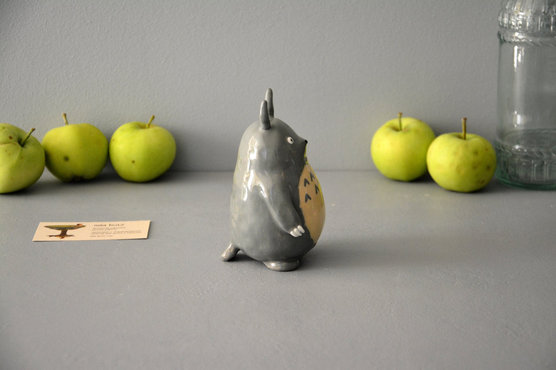 Ceramic figurine Totoro, height - 13 cm, photo 3 of 6.