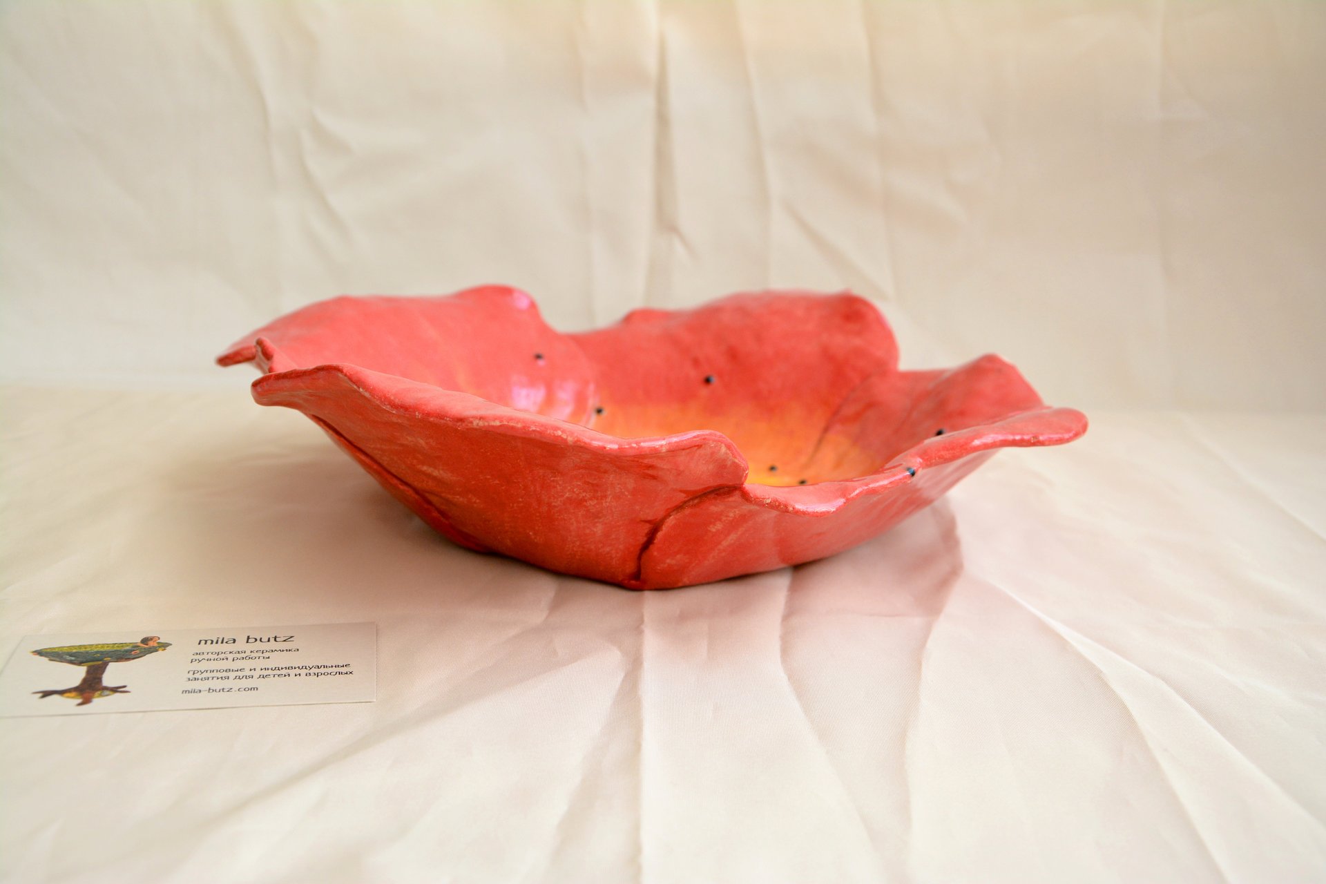 Фруктовница Мак 1 - Керамические блюда,  max диаметр - 30 см, высота - 7 см, фото 3 из 5.