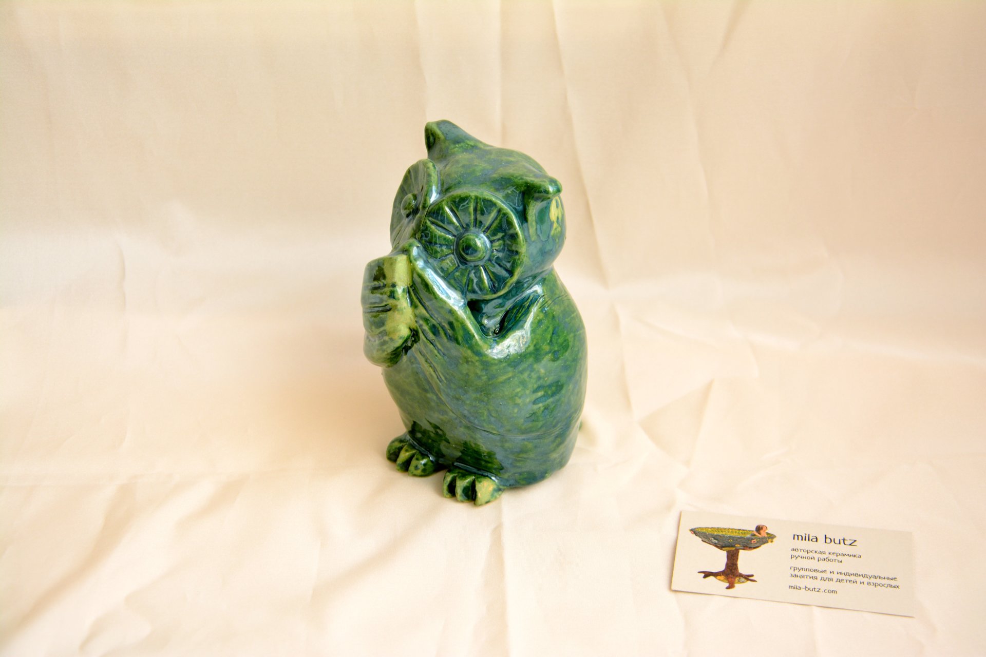 Сова «ничего не скажу» - Звери и птицы, высота - 14 см, фото 3 из 4.