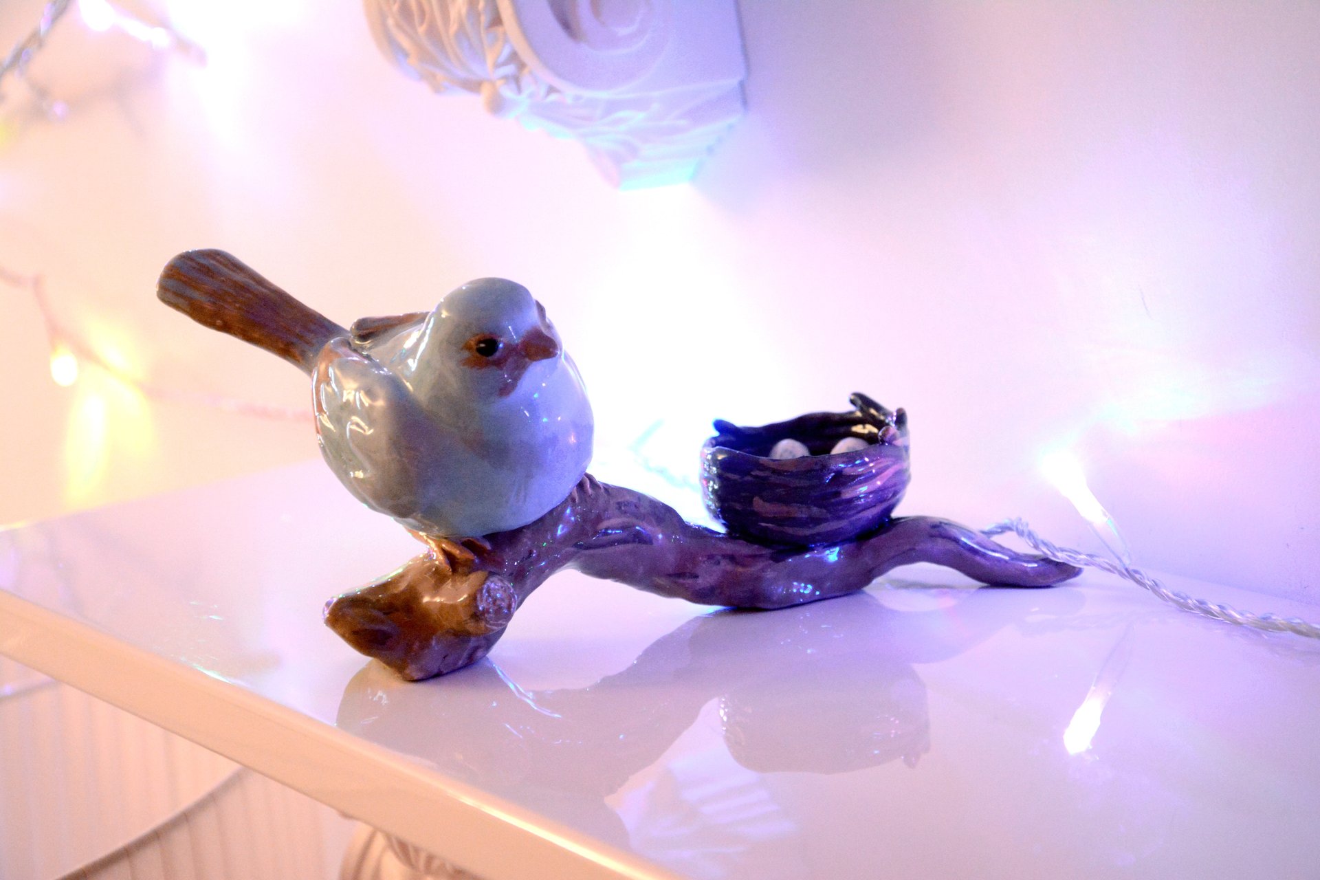 Птичка  Голубичка - Звери и птицы, высота - 11 см, фото 1 из 2.