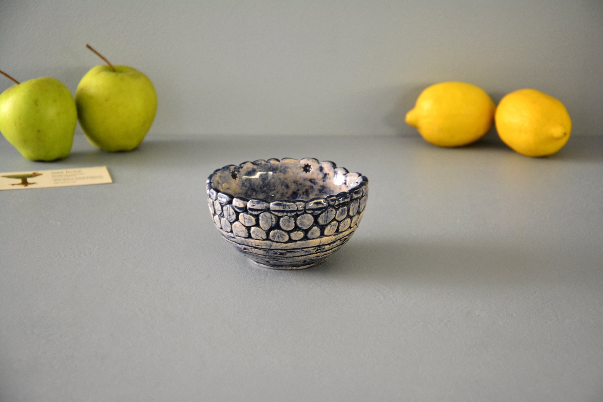 Синяя патина - Пиалы и Соусницы, высота - 6 см, диаметр - 11.5 см, фото 2 из 4.