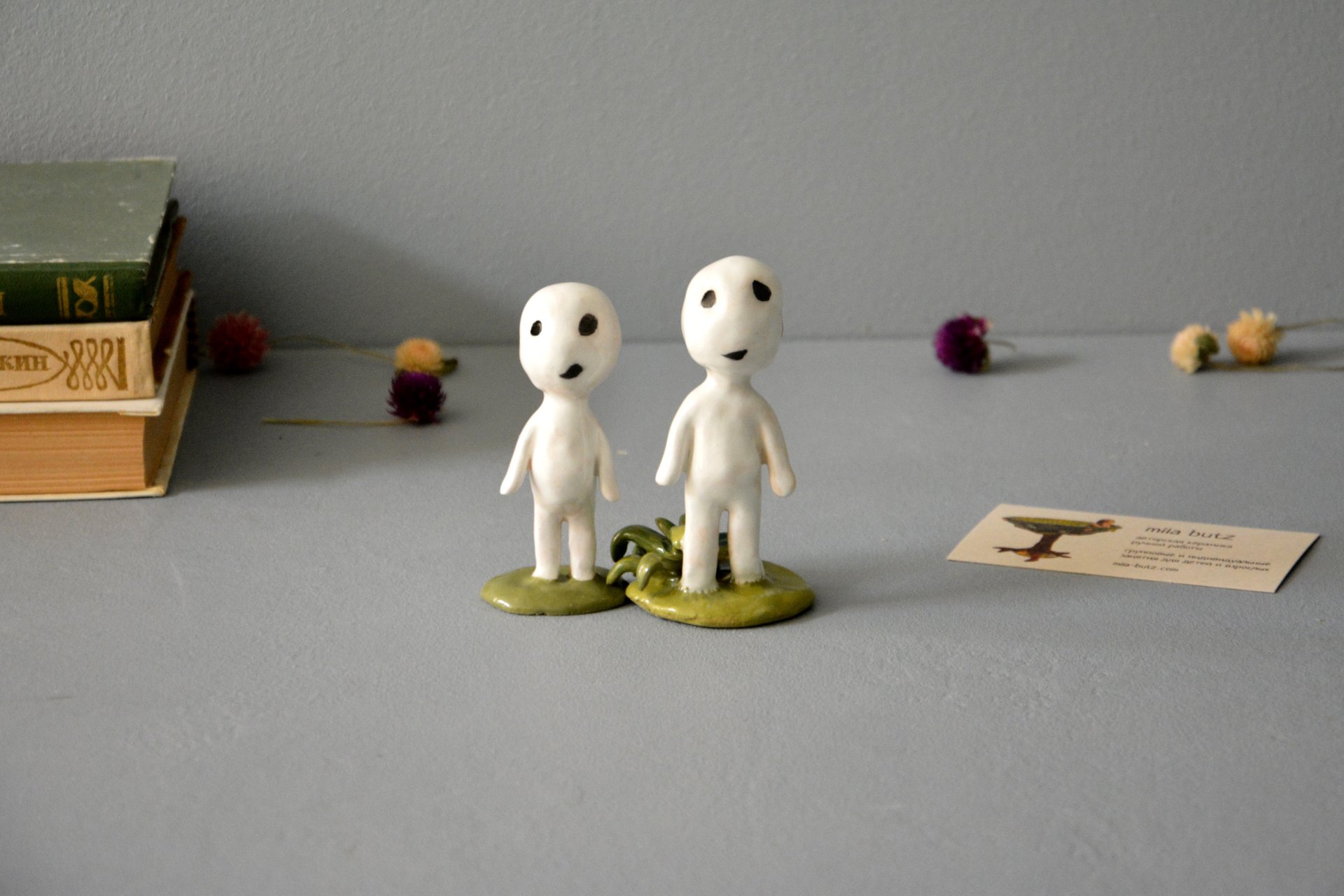 Фигурка шепчущего Кодама духа дерева, высота - 8.5 см, фото 4 из 4.