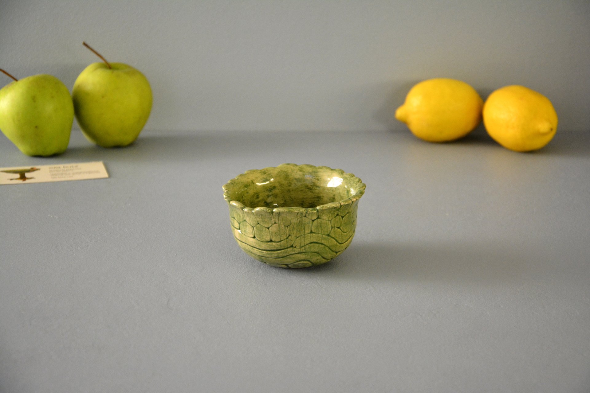 Green patina - Pialy and sauceboats, height - 5,5 cm, diameter - 10 cm, photo 1 of 3.