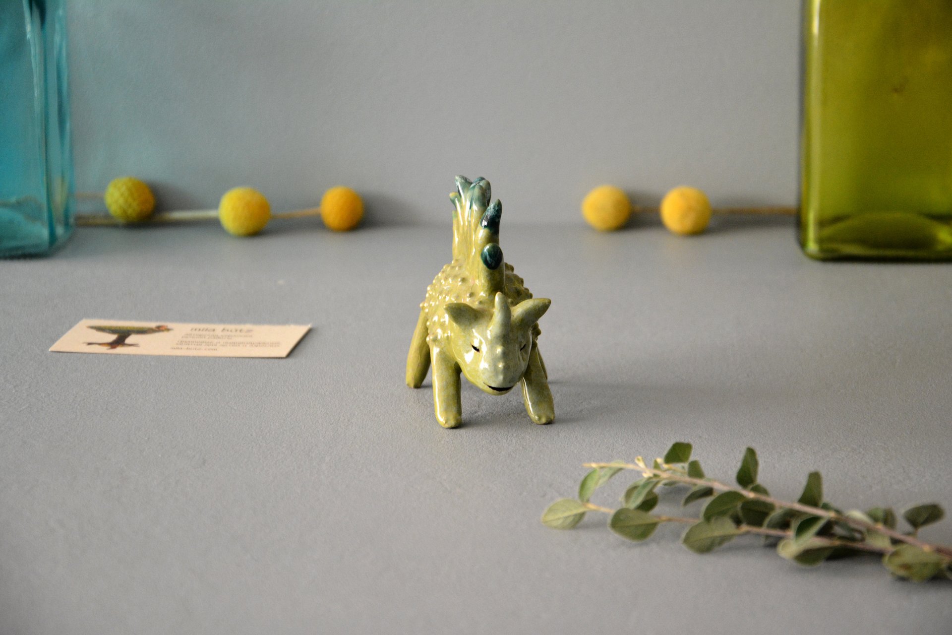 Травозавр - Фантастические существа керамические, высота - 6 см, фото 2 из 6.