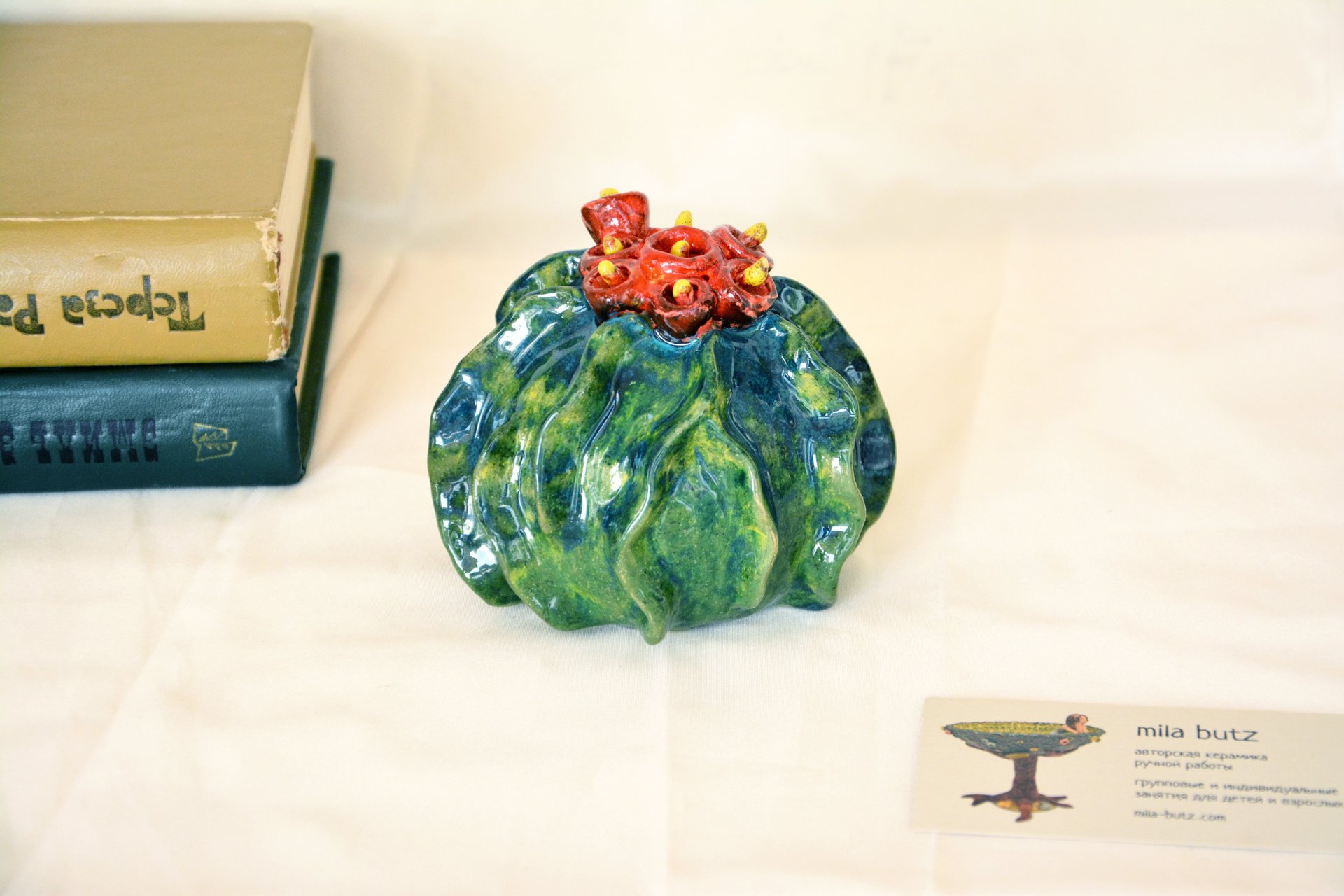 Кактус Ребуций крошечный - Кактусы керамические, высота - 8 см, фото 6 из 6.