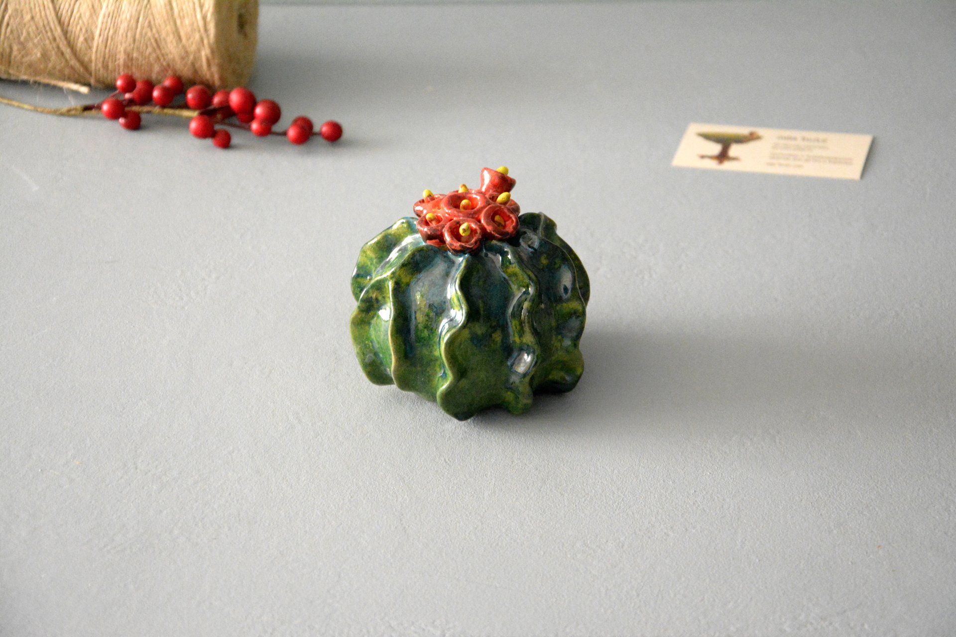 Кактус Ребуций крошечный - Кактусы керамические, высота - 8 см, фото 3 из 6.