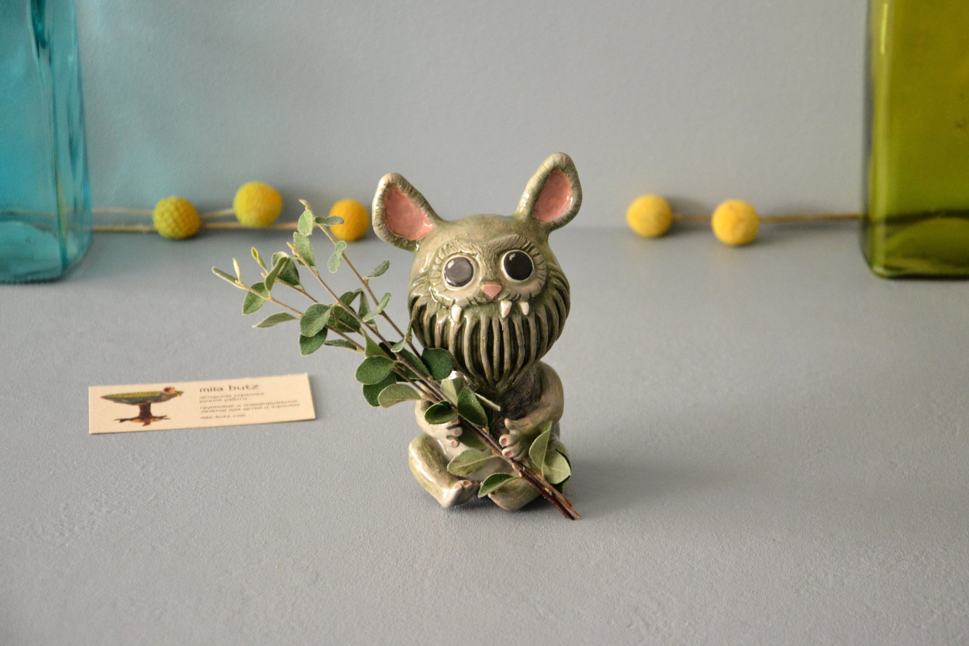 Фигурка фантастического существа Бородач, высота - 12 см, фото 5 из 6.