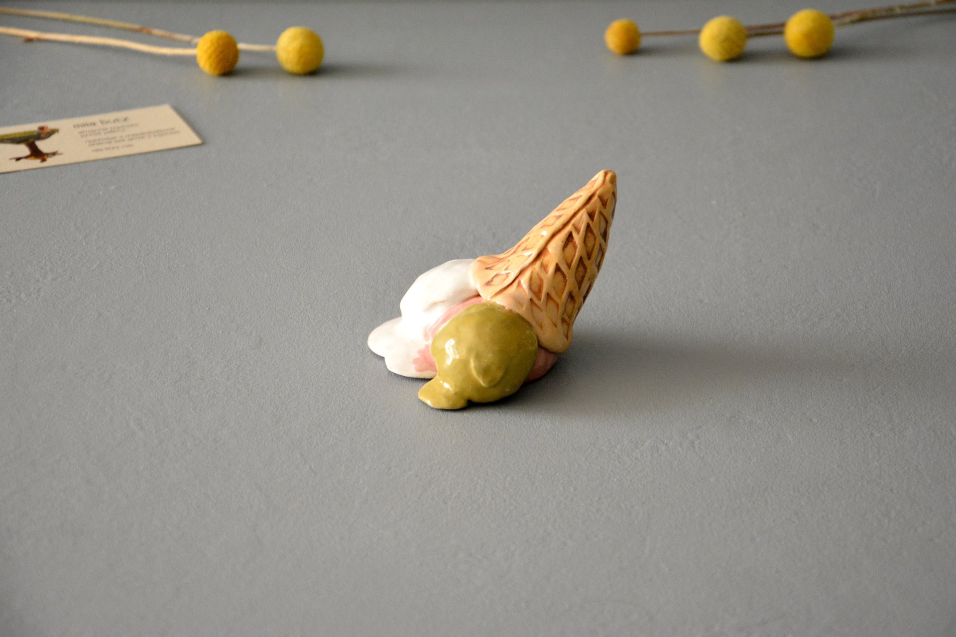 Мороженко упало - Необычные фигурки, высота - 5 см, фото 2 из 4.