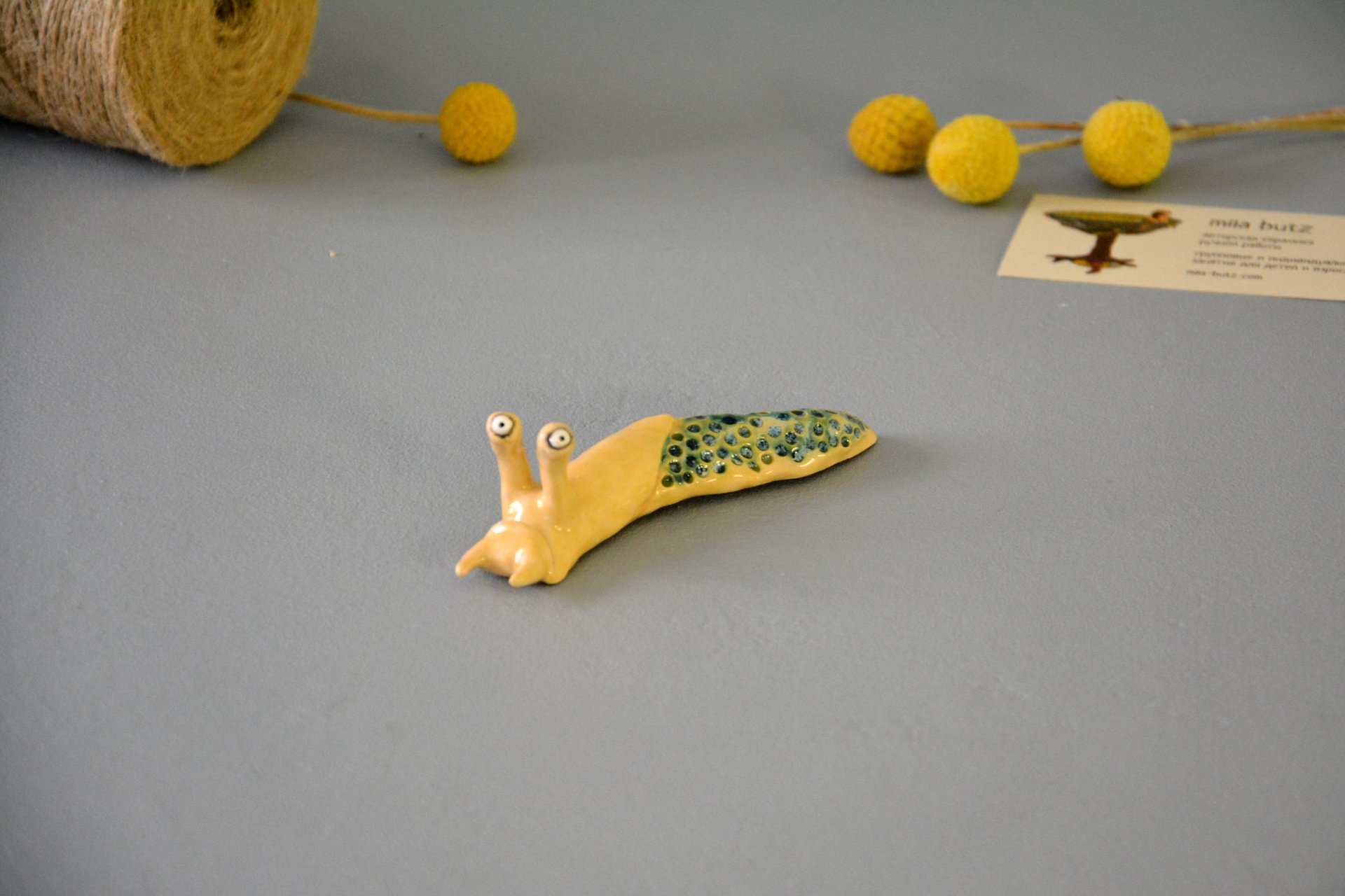 Figurine of a Cochlea without a house, height - 1.5 cm, photo 1 of 5.