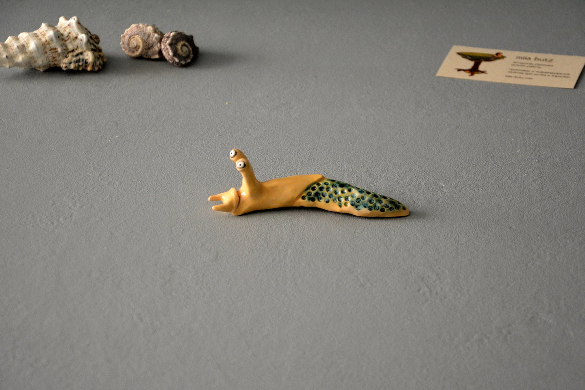 Figurine of a Cochlea without a house, height - 1.5 cm, photo 2 of 5.