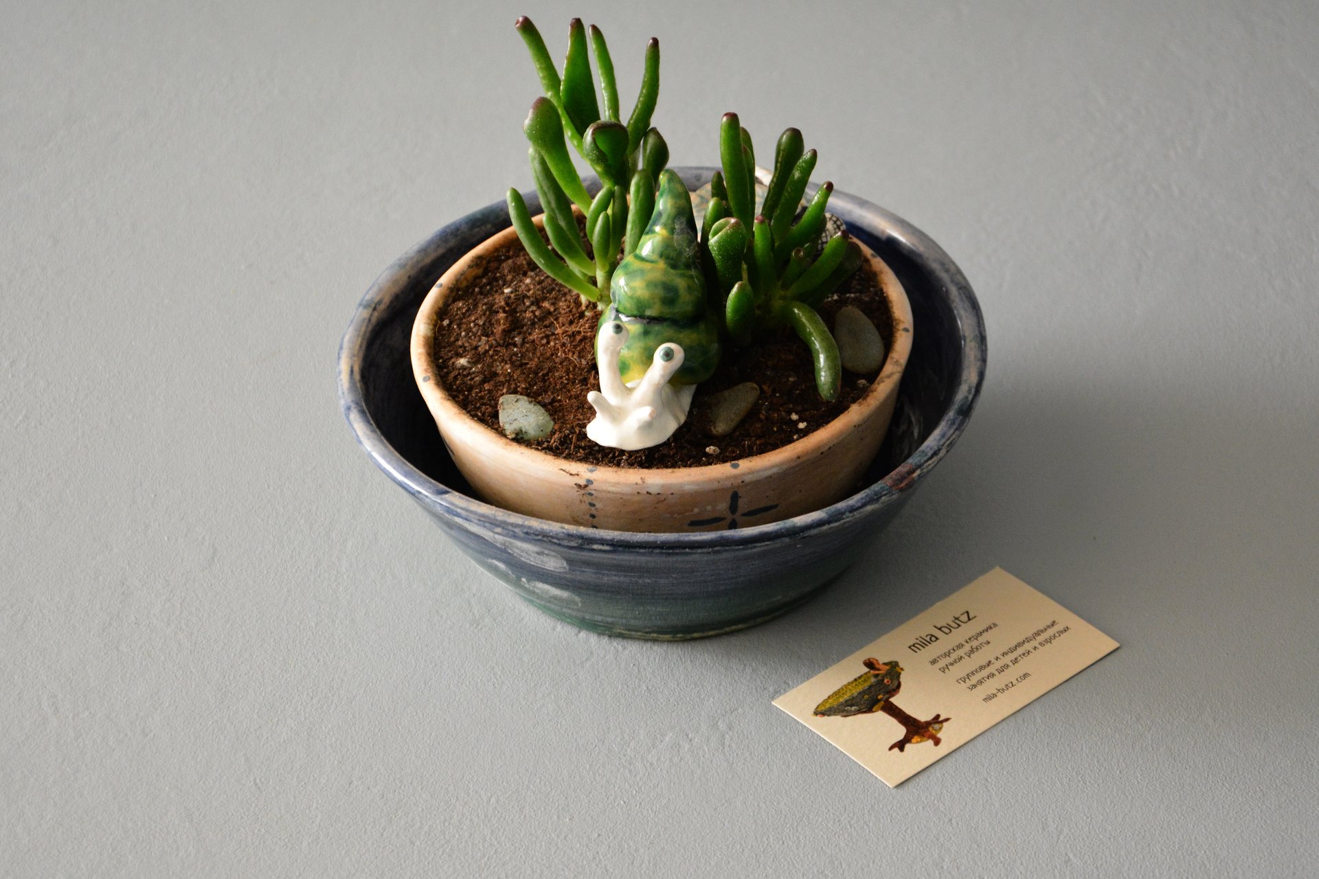 Figurine of a garden Cochlea, height - 3 cm, photo 4 of 6.