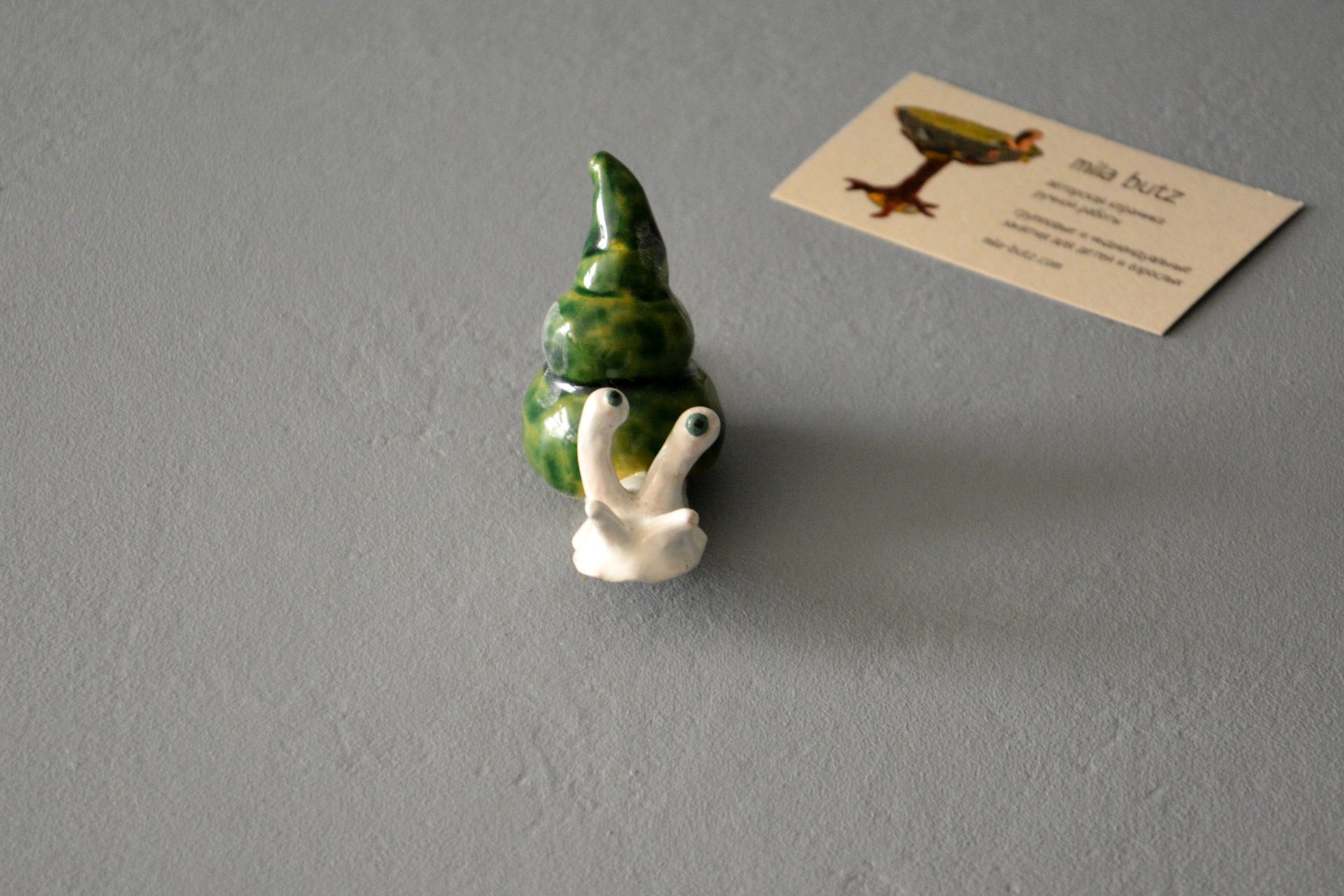 Figurine of a garden Cochlea, height - 3 cm, photo 2 of 6.