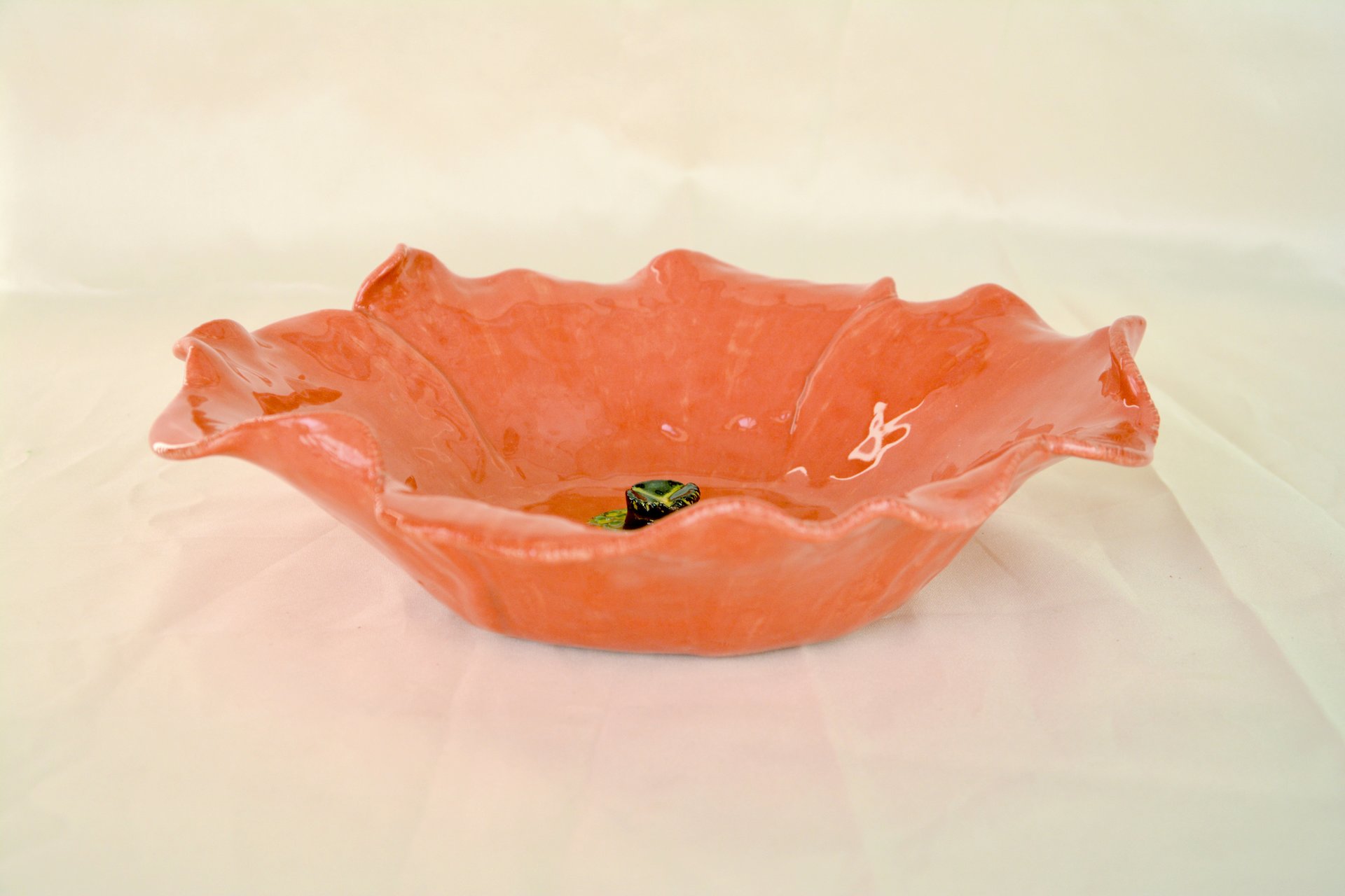 Блюдо для Фруктов или Салата Мак 2 - Керамические тарелки, max диаметр - 26 см, фото 4 из 4.